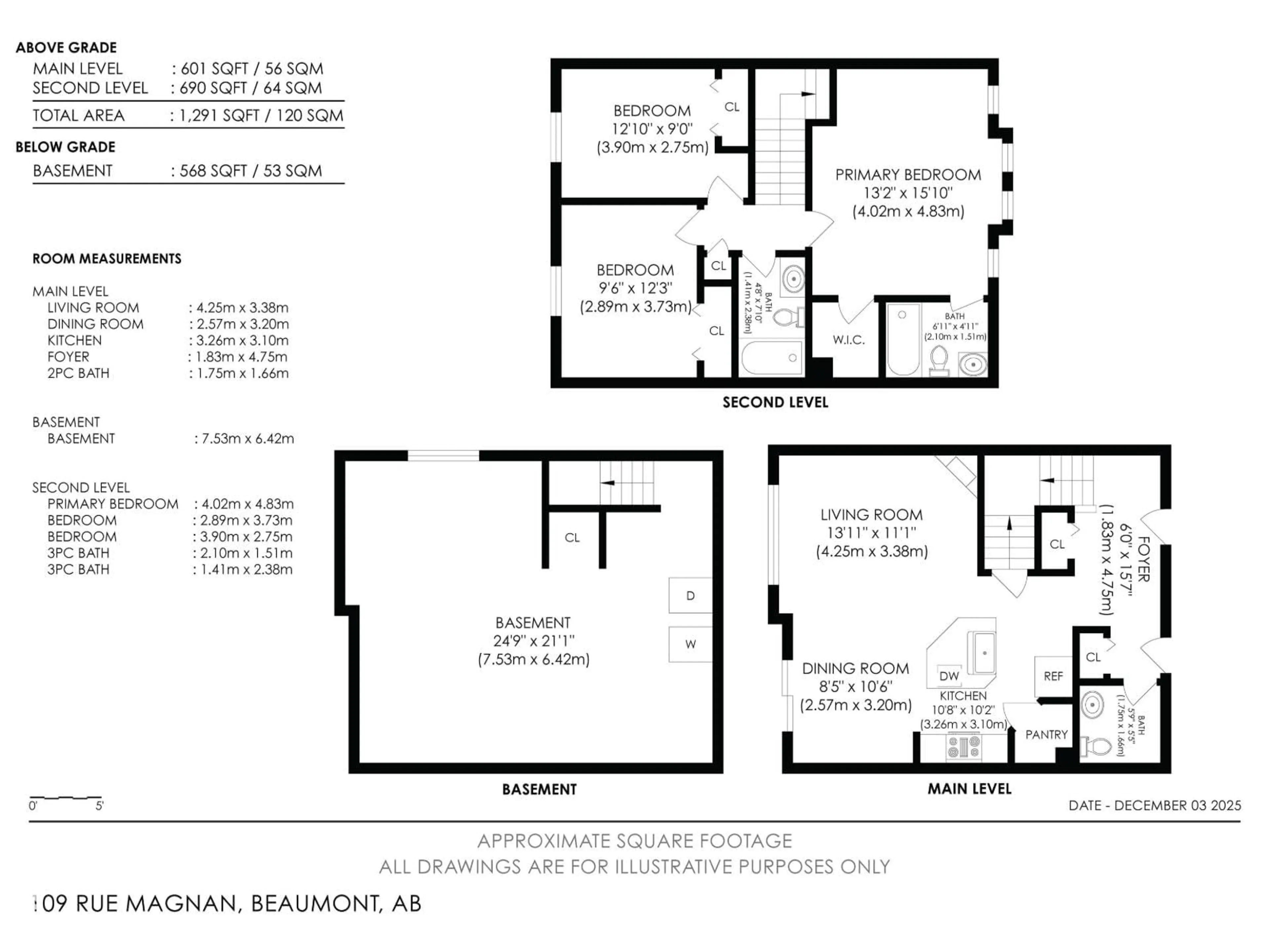 Floor plan for 109 RUE MAGNAN, Beaumont Alberta T4X0A4
