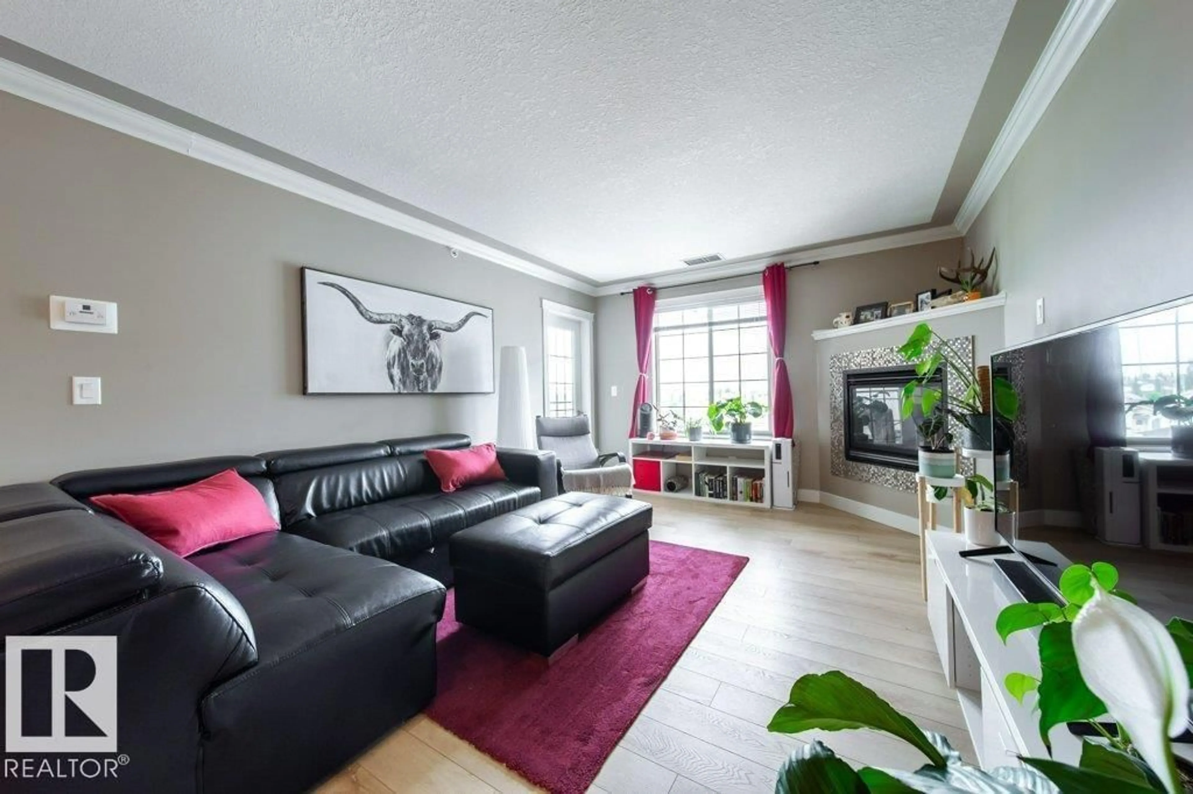 Living room with furniture, unknown for #412 - 16235 51 ST, Edmonton Alberta T5Y0V3