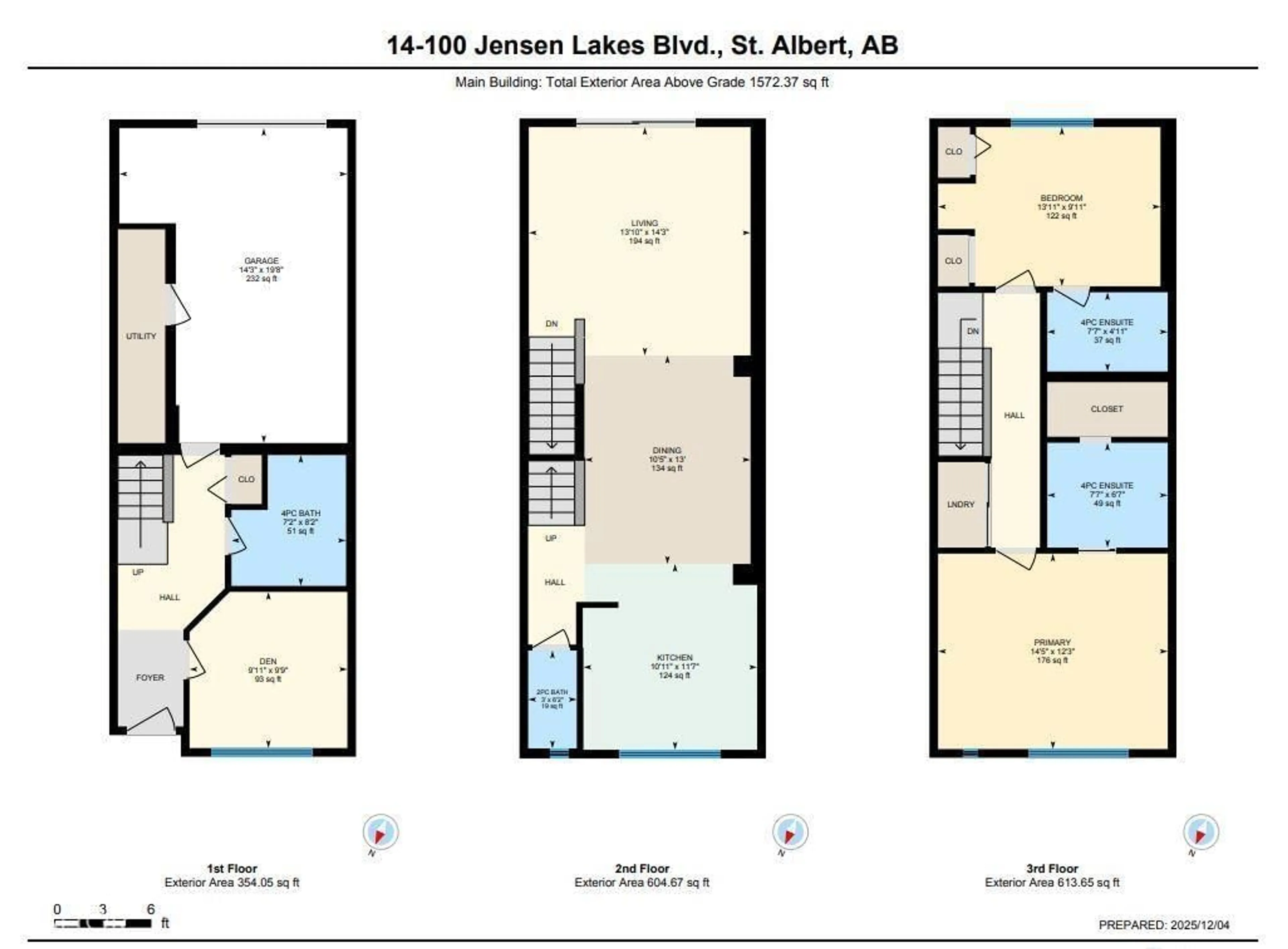 Floor plan for #14 - 100 JENSEN BV, St. Albert Alberta T8N7T9