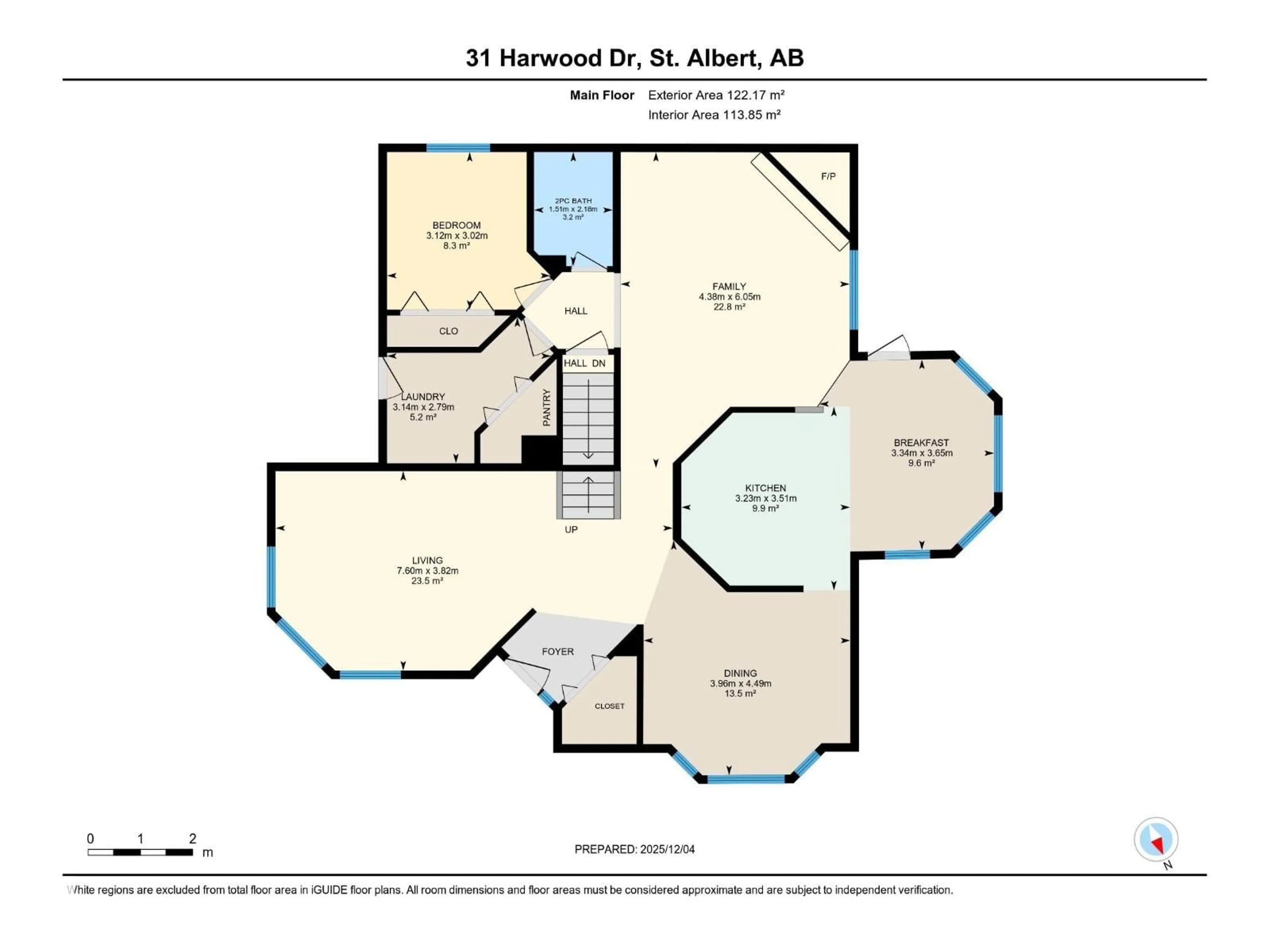 Floor plan for 31 HARWOOD DR, St. Albert Alberta T8N5R3