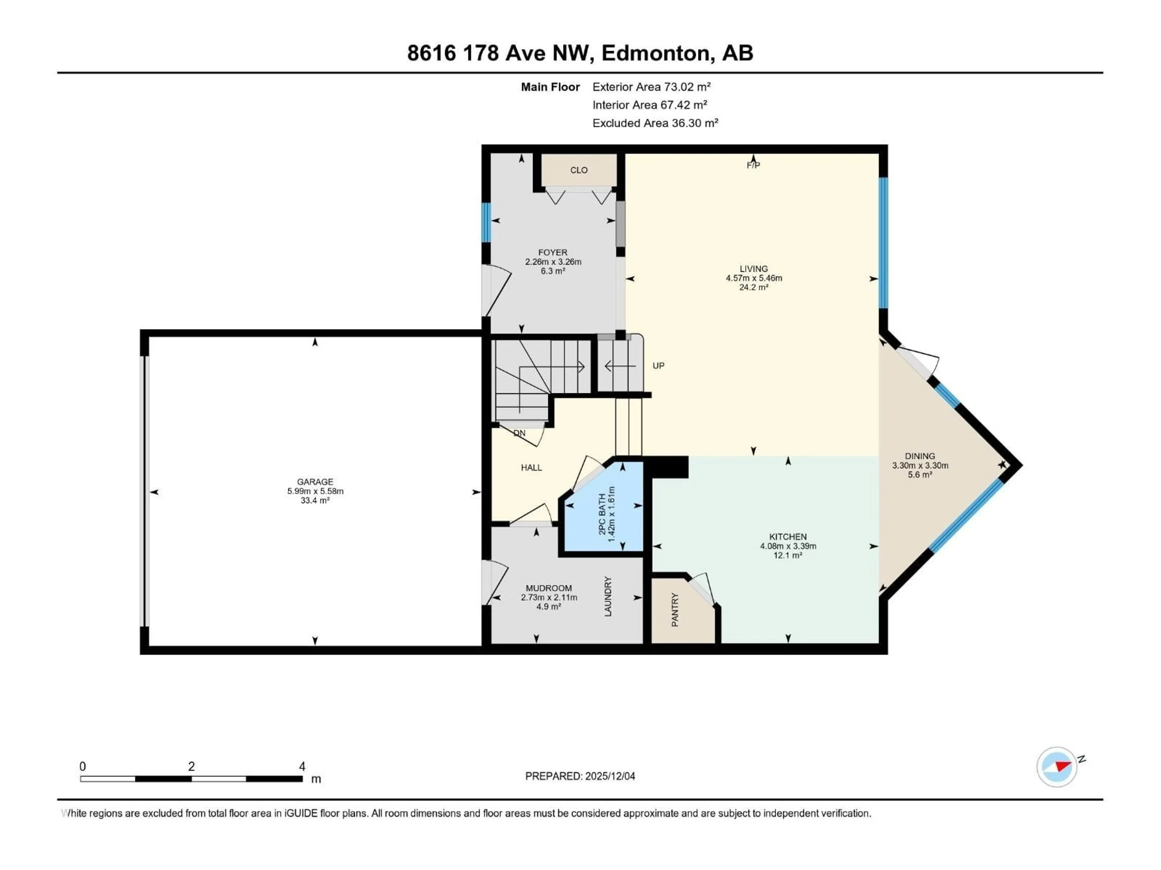 Floor plan for 8616 178 AV, Edmonton Alberta T5Z0B8