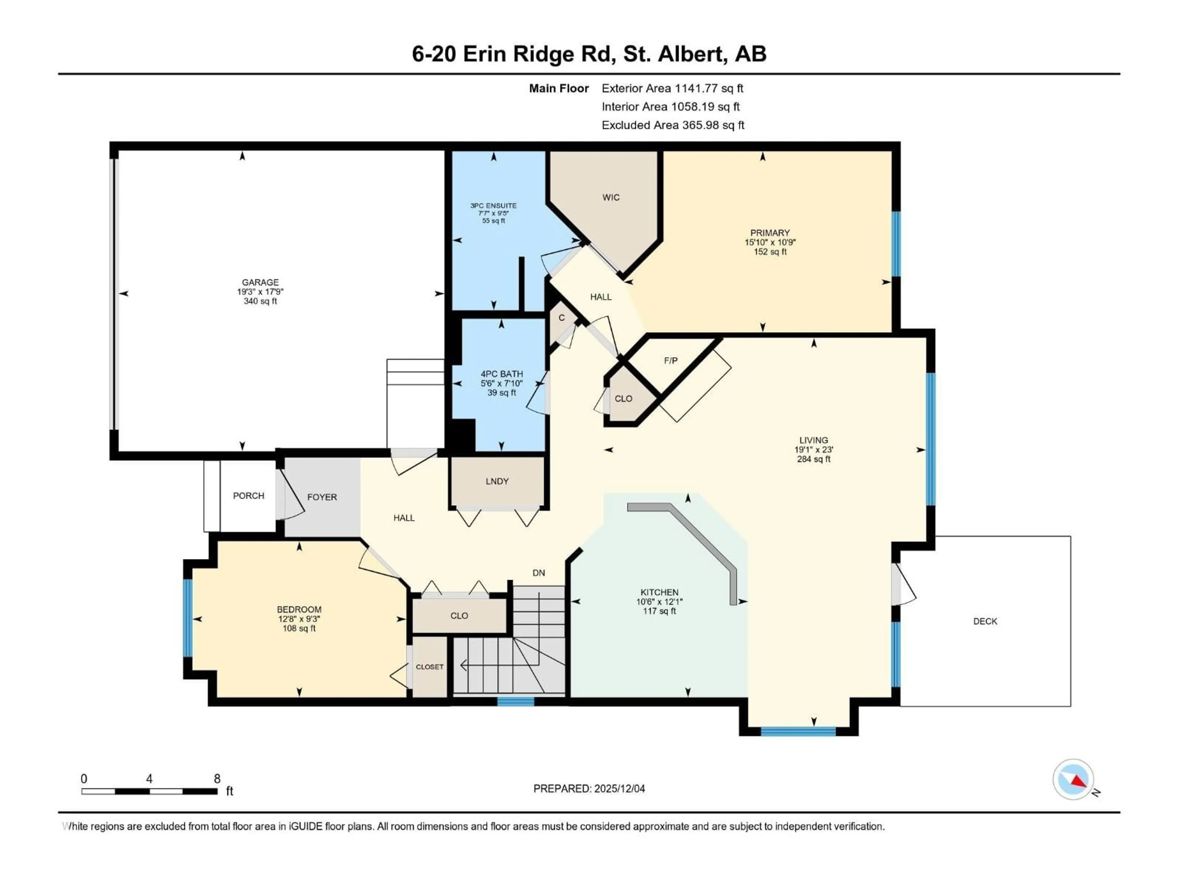 Floor plan for #6 - 20 ERIN RIDGE RD, St. Albert Alberta T8N6J9