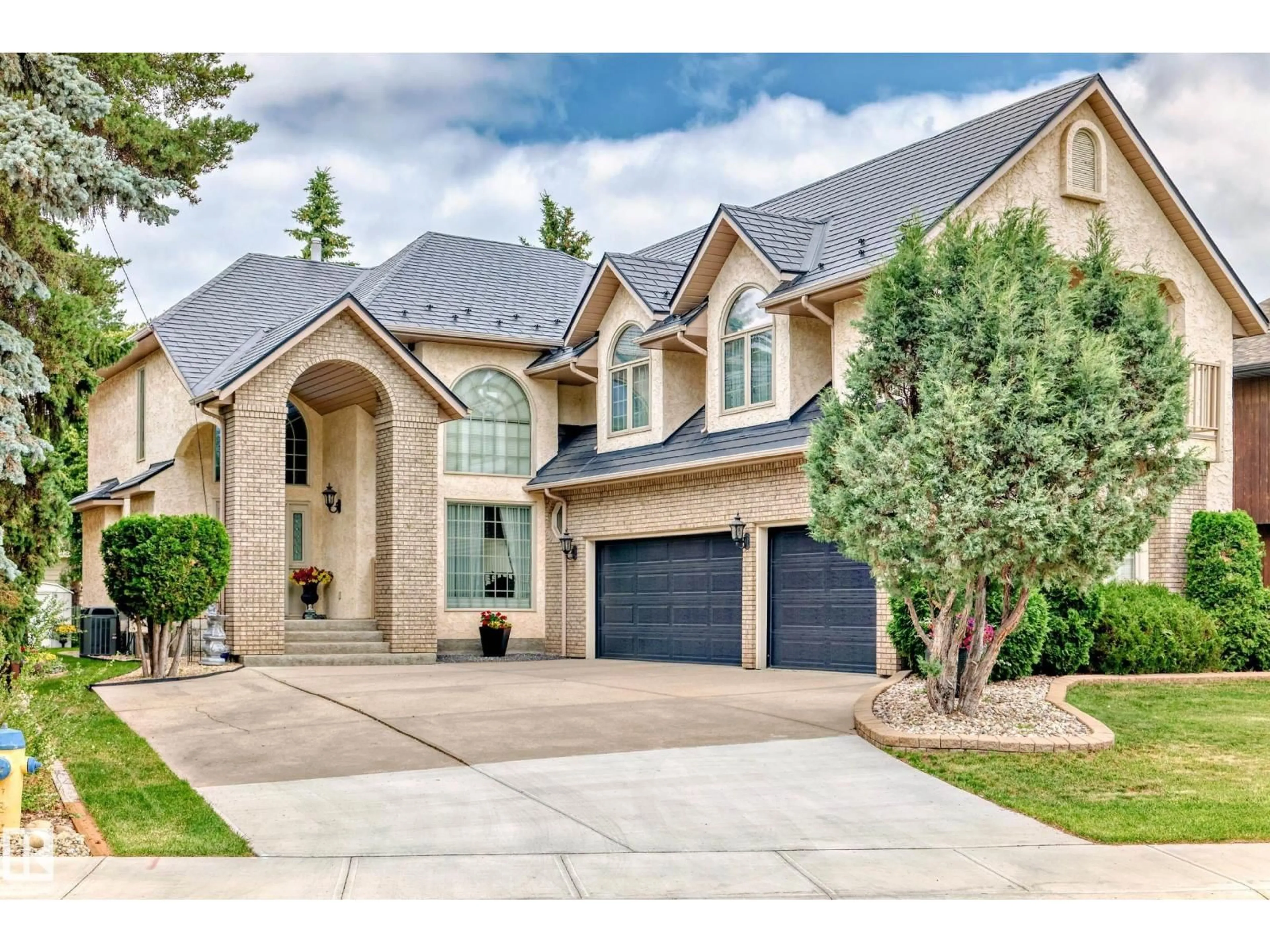 Home with brick exterior material, street for 17416 53 AV, Edmonton Alberta T6M1C4