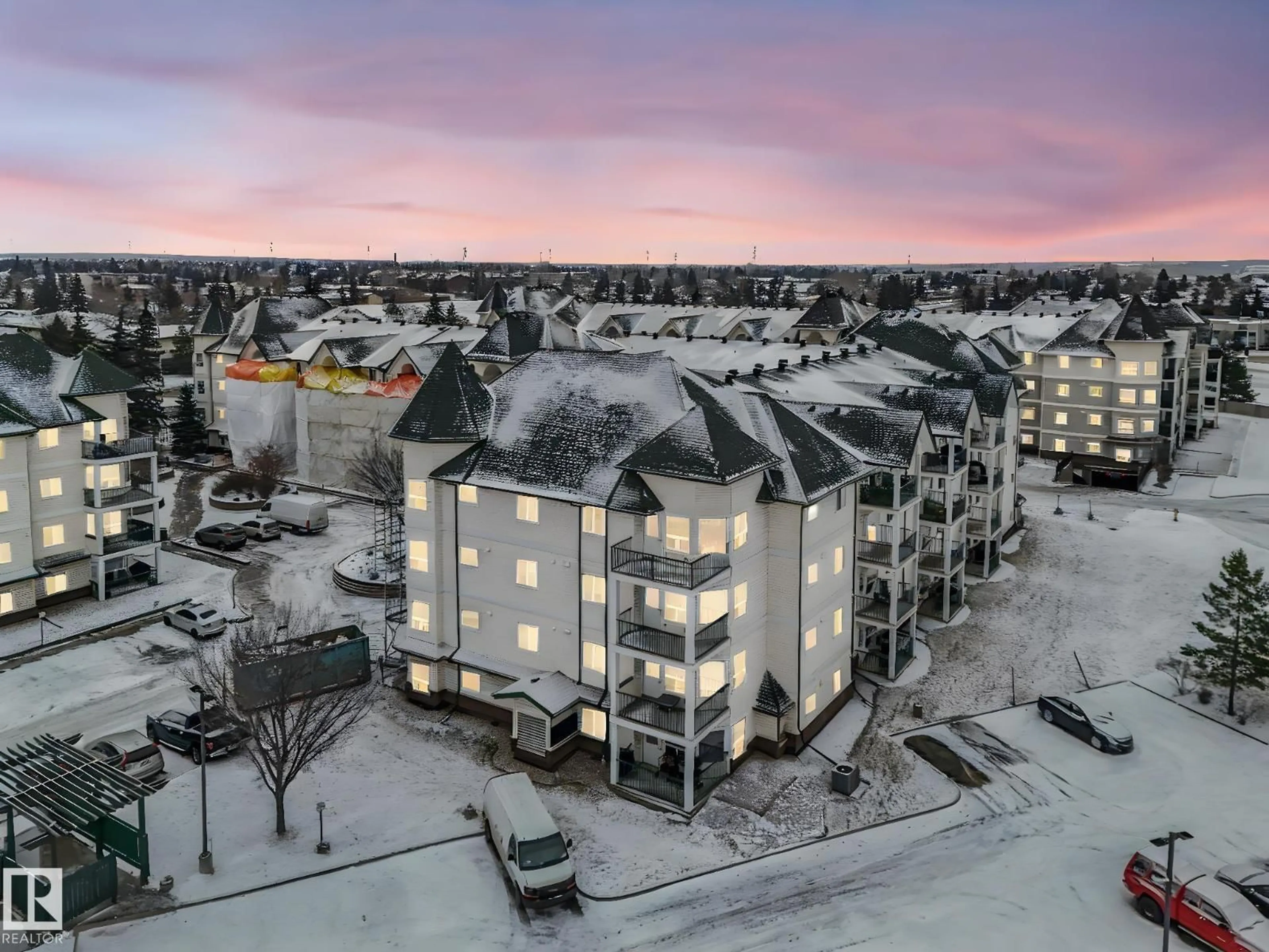 A pic from outside/outdoor area/front of a property/back of a property/a pic from drone, building for 216 - 13625 34 ST, Edmonton Alberta T5A0E3