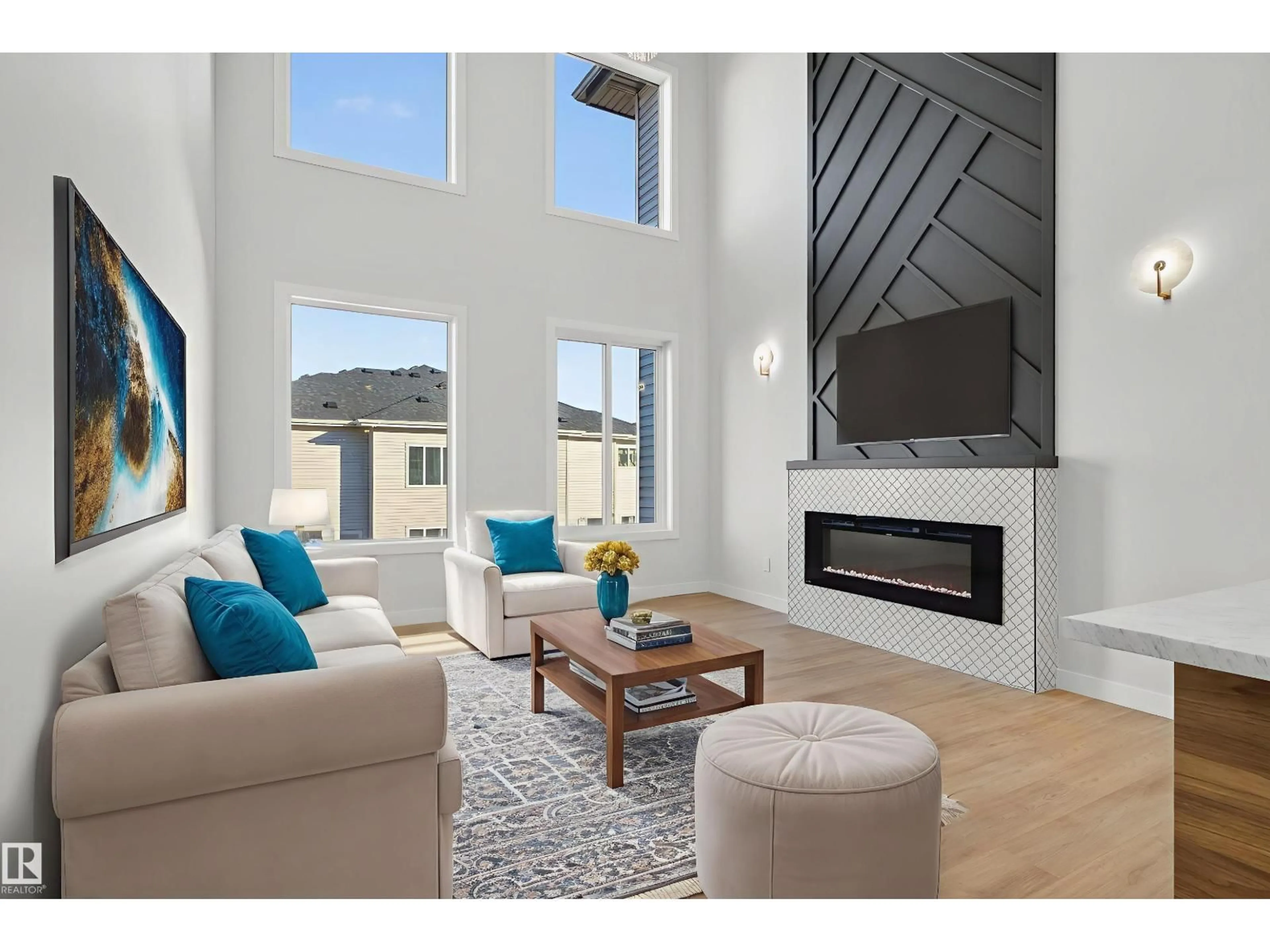 Living room with furniture, unknown for 17 HULL WD, Spruce Grove Alberta T7X0X5