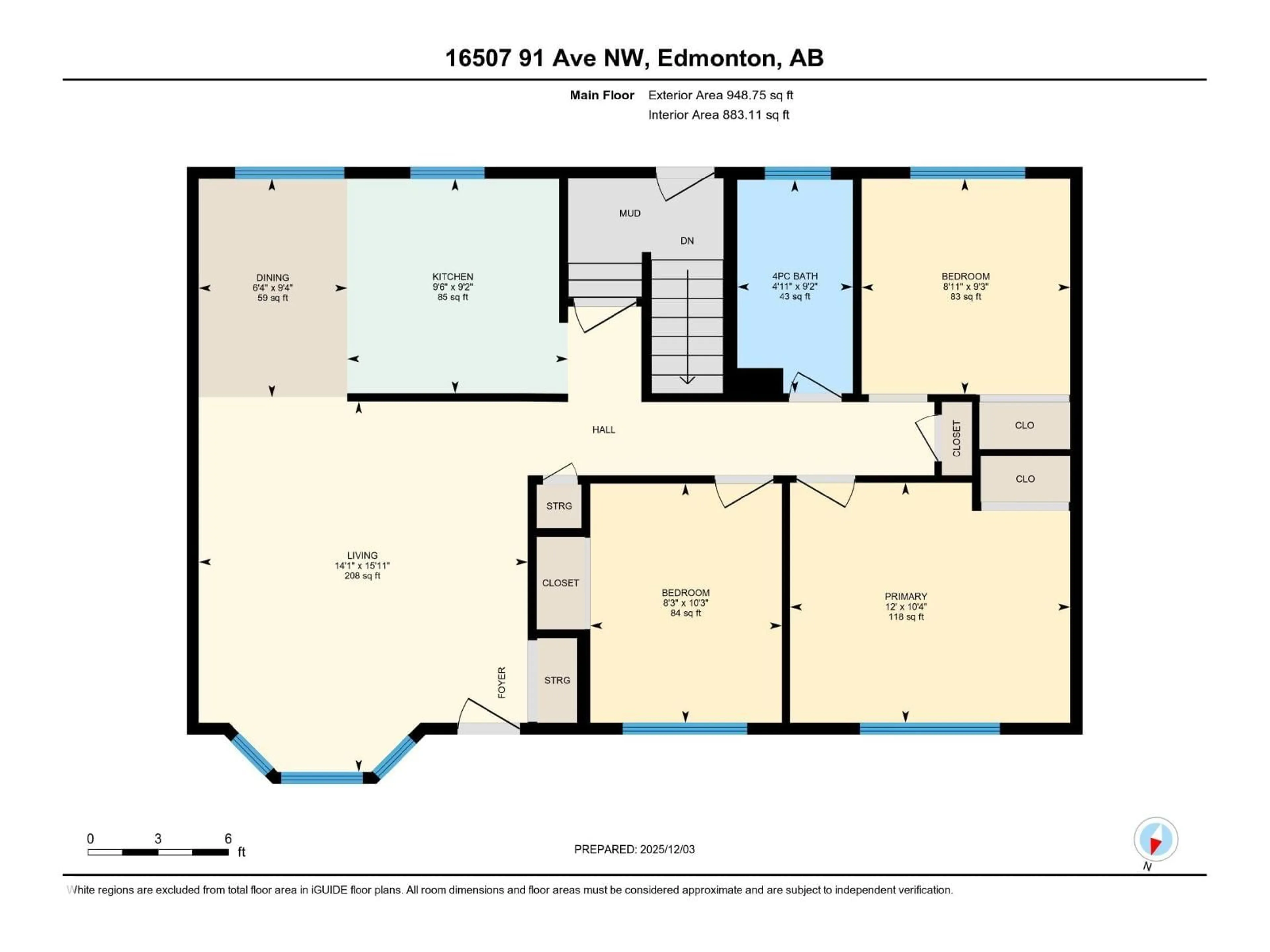 Floor plan for 16507 91 AV, Edmonton Alberta T5R5A3