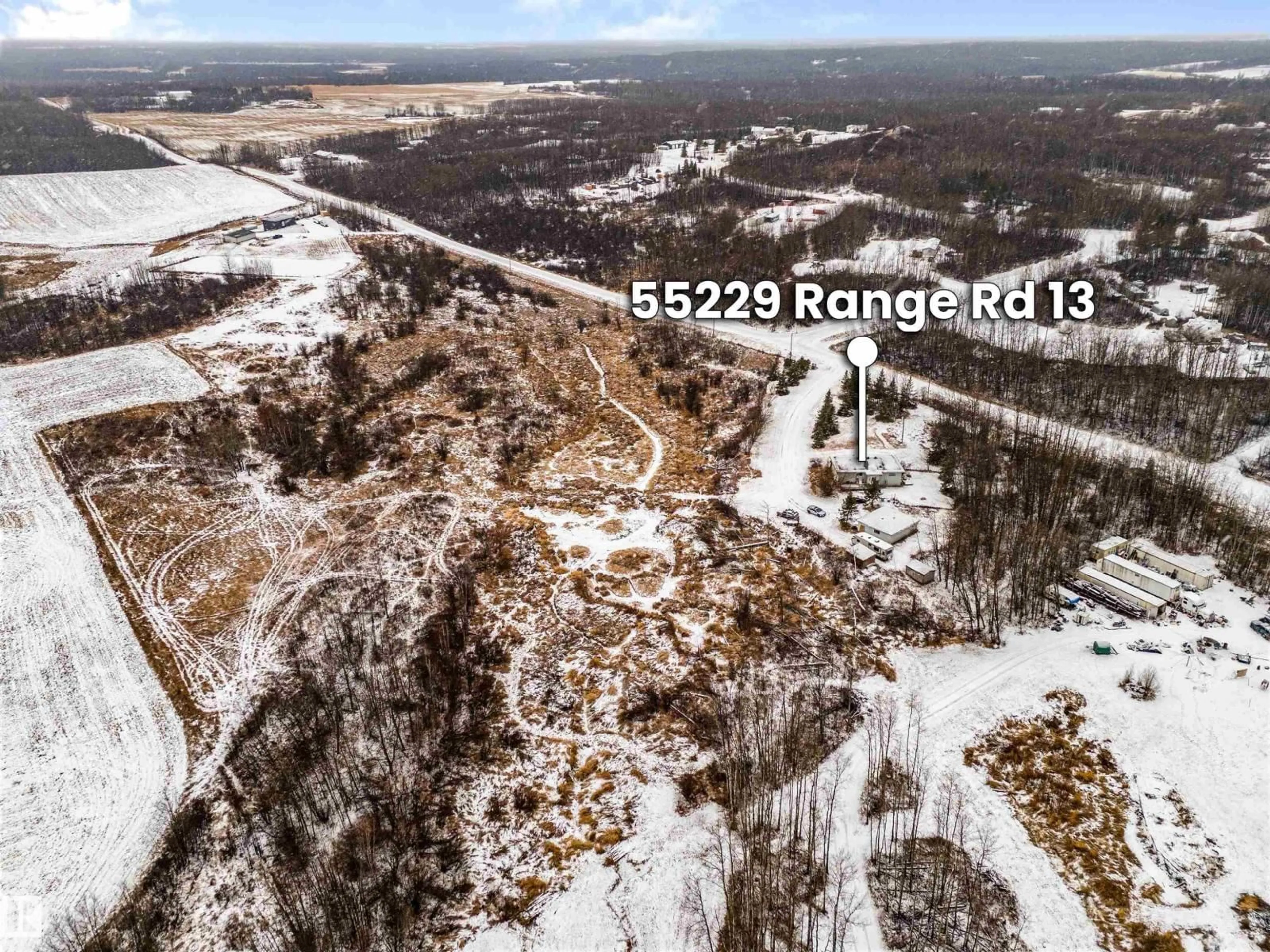 A pic from outside/outdoor area/front of a property/back of a property/a pic from drone, forest/trees view for 55229 RANGE ROAD 13, Rural Lac Ste. Anne County Alberta T0E1V0