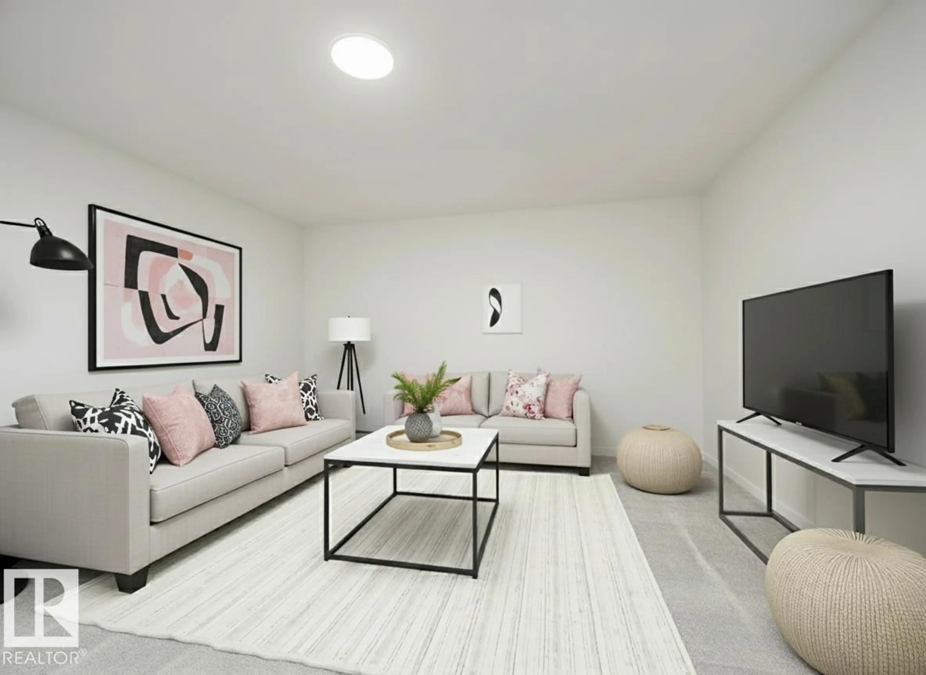 Living room with furniture, unknown for NW - 17436 2 ST, Edmonton Alberta T5Y4G8