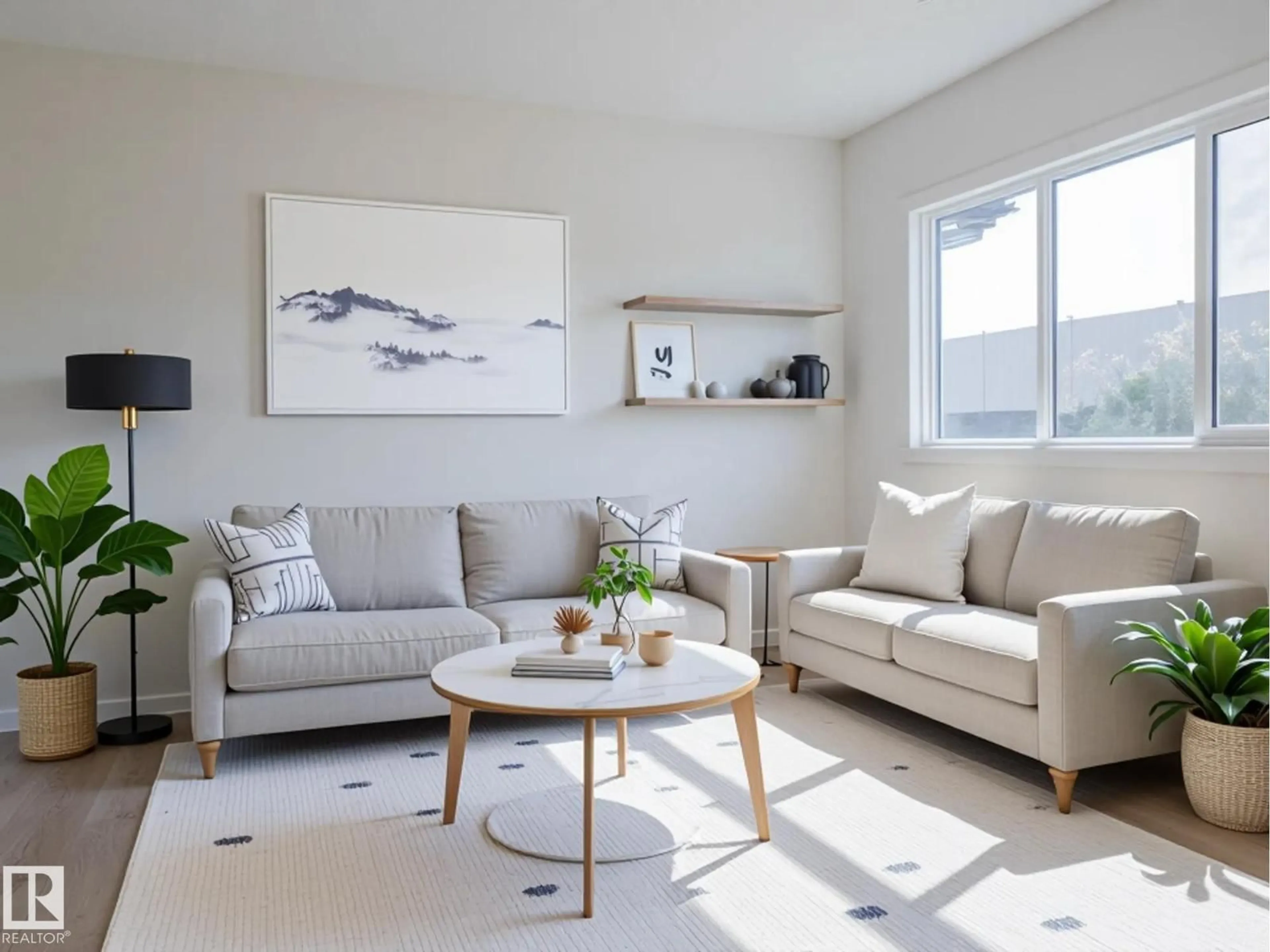 Living room with furniture, unknown for NE - 17728 7 ST, Edmonton Alberta T5Y4K3