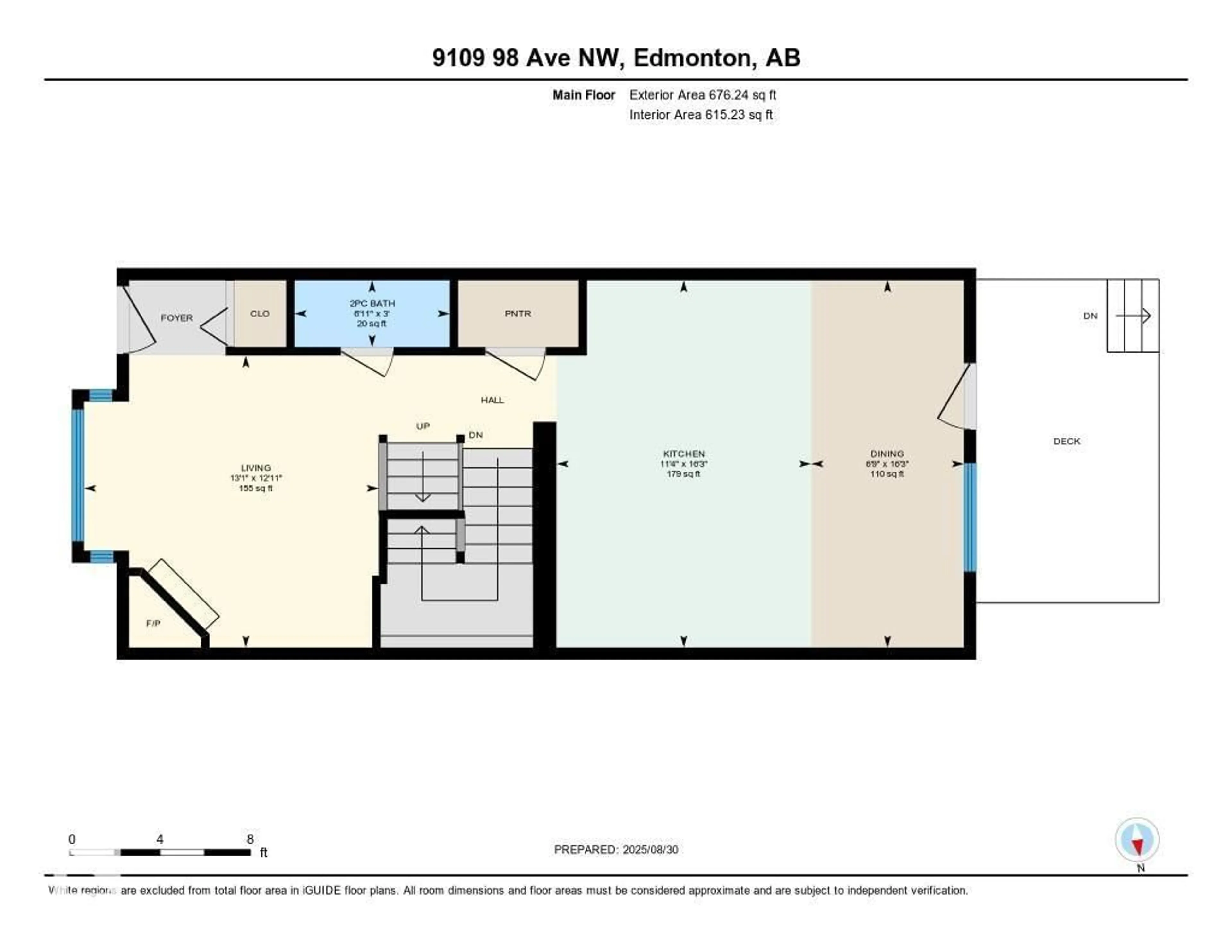 Floor plan for 9109 98 AV, Edmonton Alberta T6C4S5