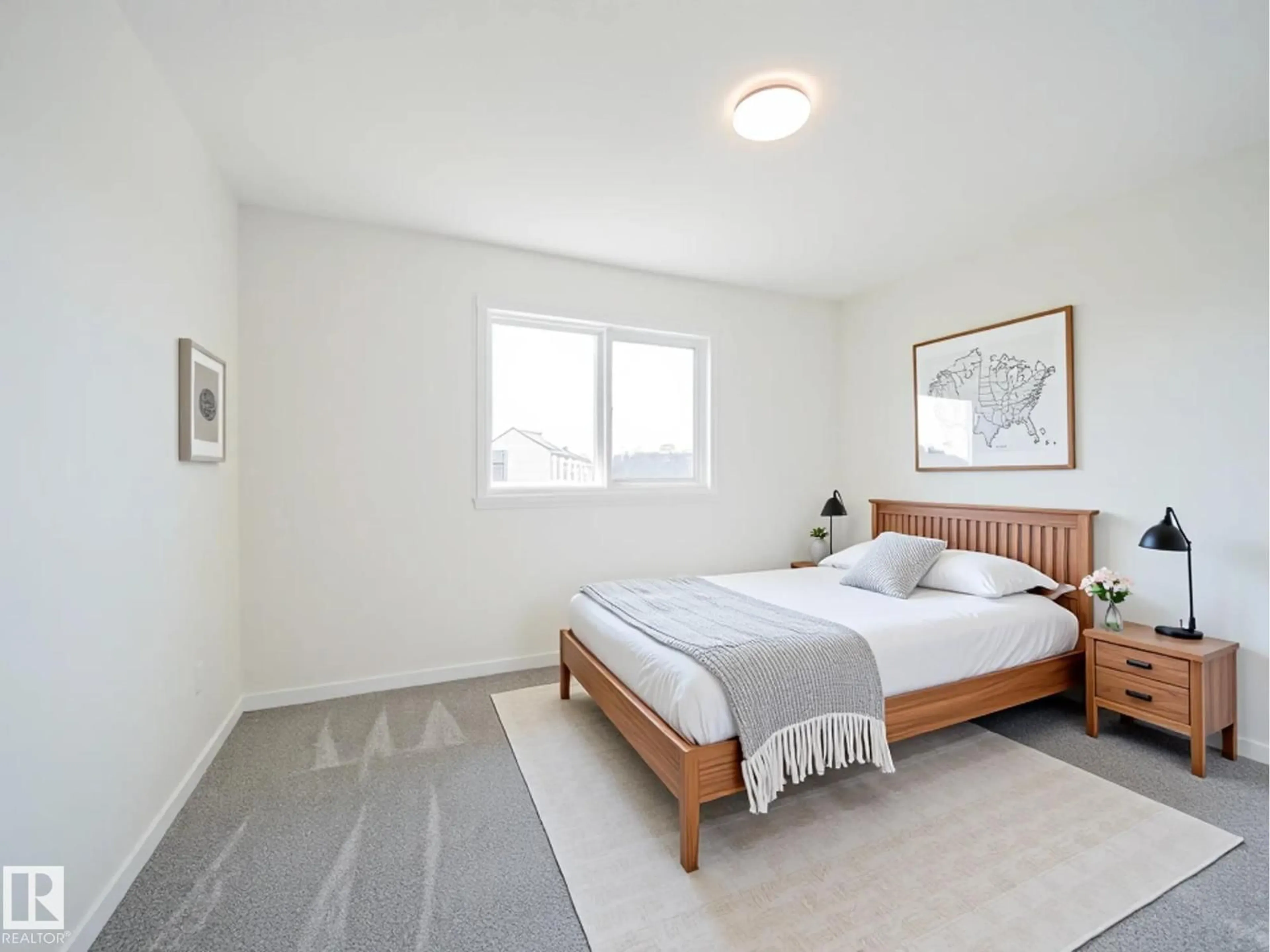 Bedroom with bed, unknown for NW - 17435 2 ST, Edmonton Alberta T5Y4G6