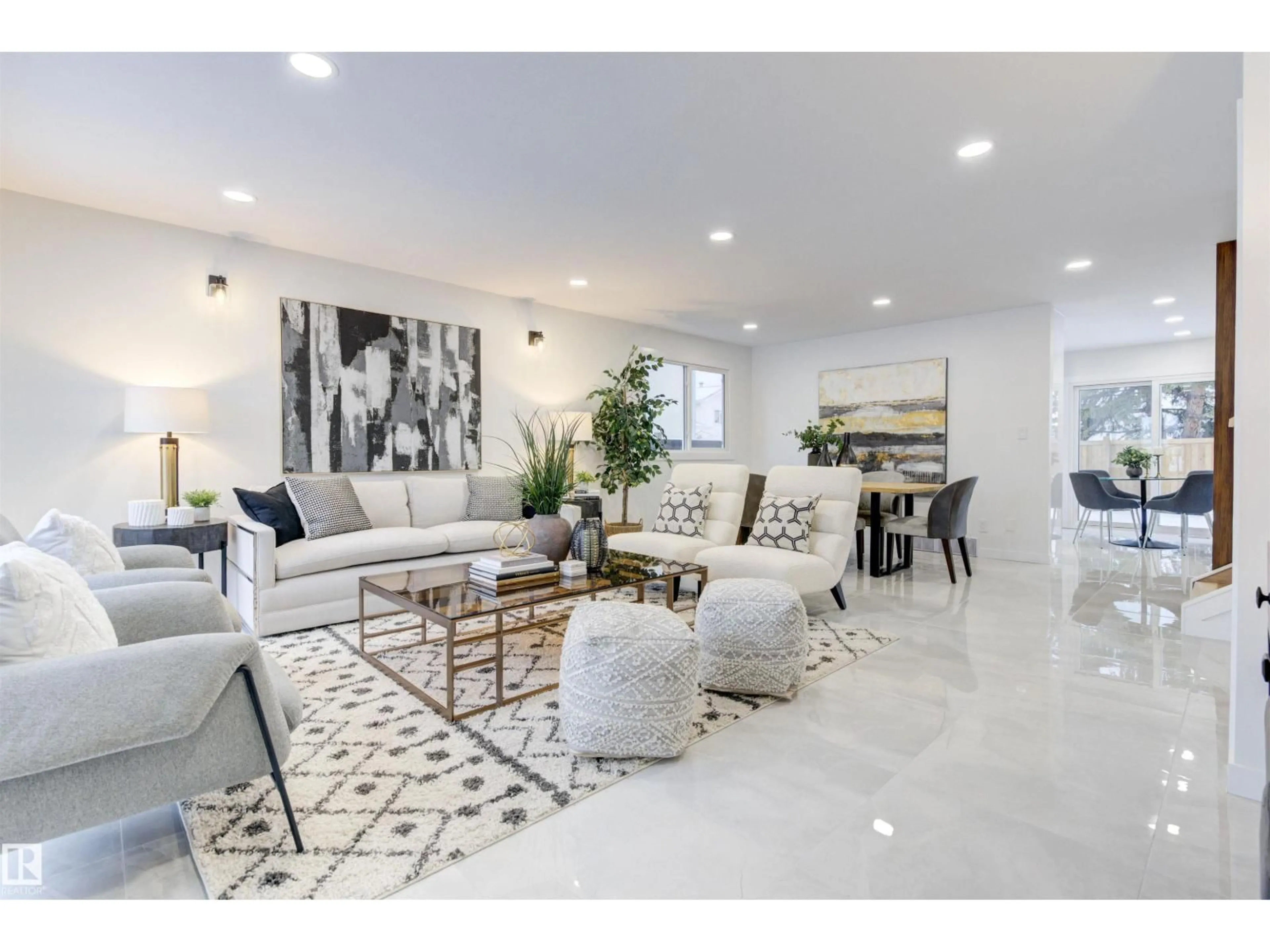 Living room with furniture, ceramic/tile floor for 2712 41 ST, Edmonton Alberta T6L4H1