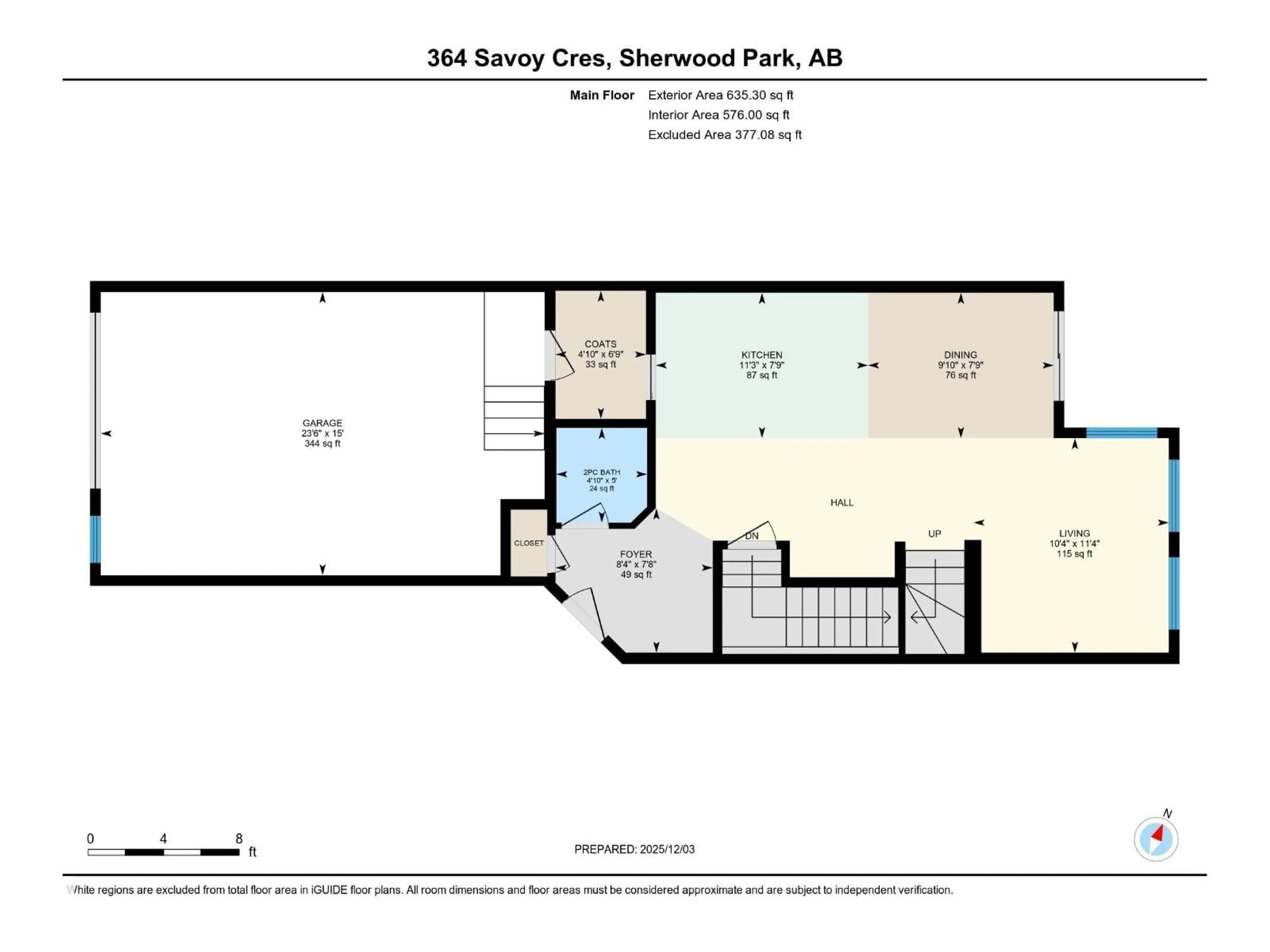 Floor plan for 364 SAVOY CR, Sherwood Park Alberta T8H2X2