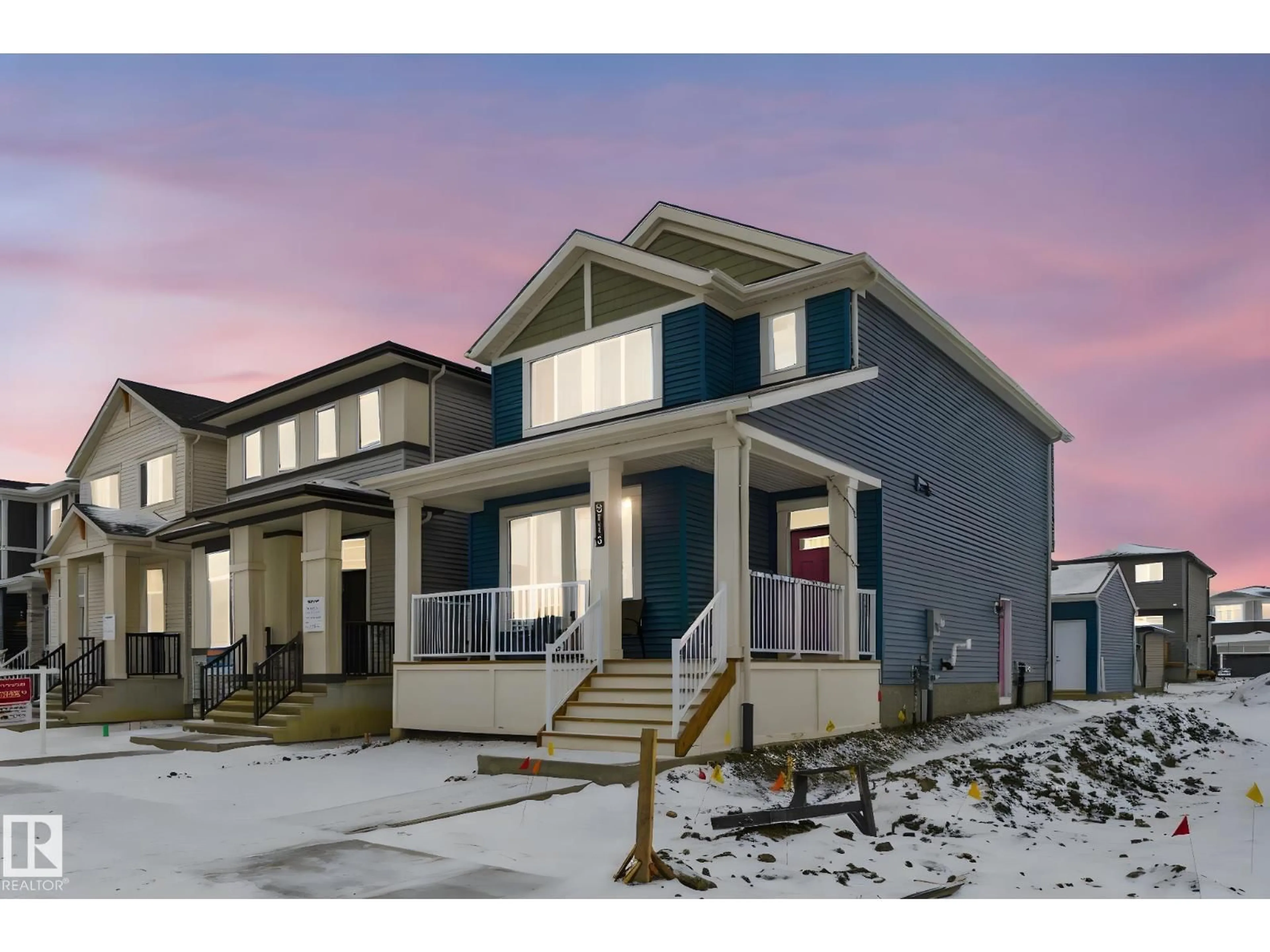 Home with vinyl exterior material, street for 5113 PARC REUNIS WAY, Beaumont Alberta T4X3E4