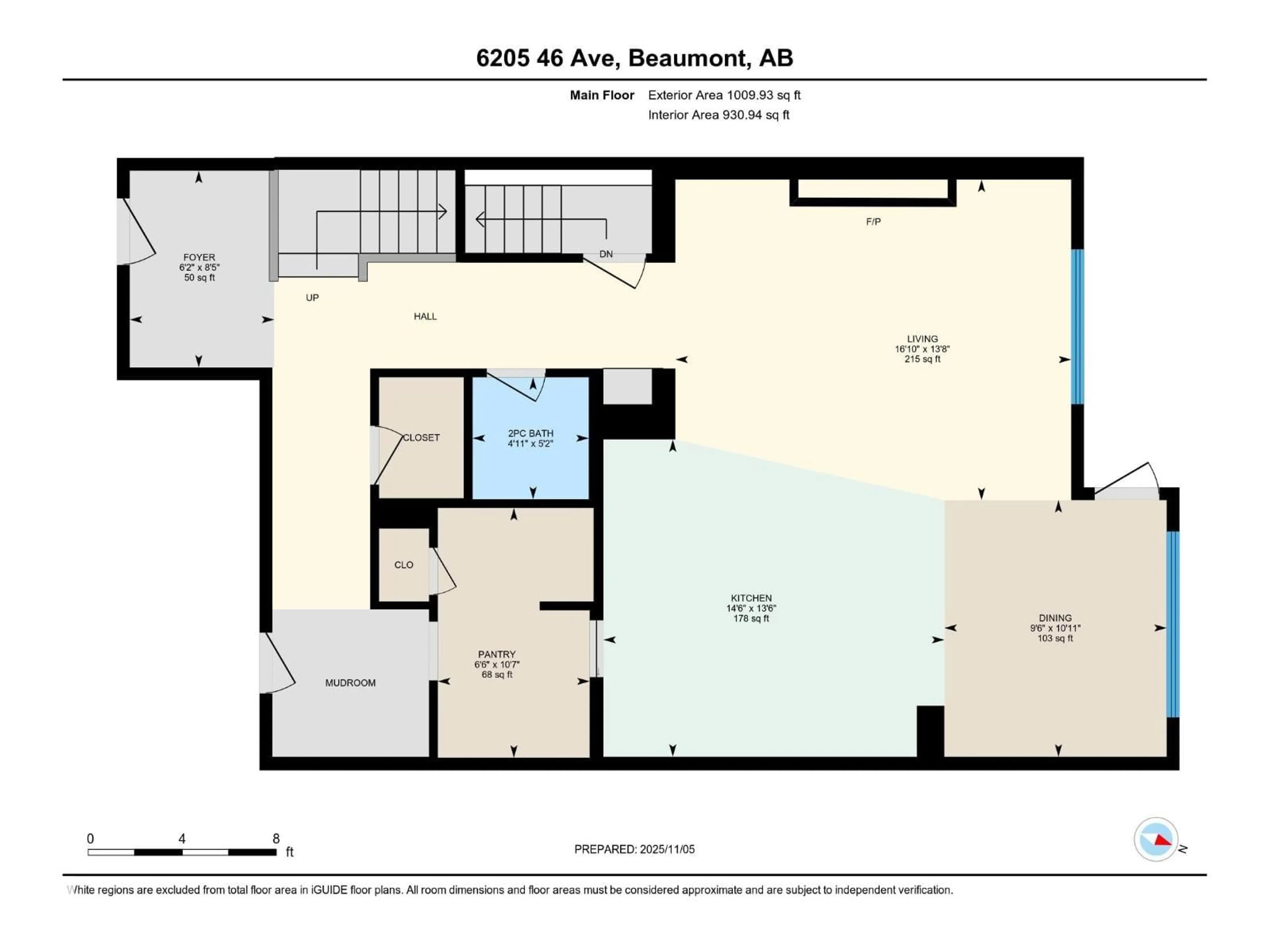 Floor plan for 6205 46 AV, Beaumont Alberta T4X2Z2