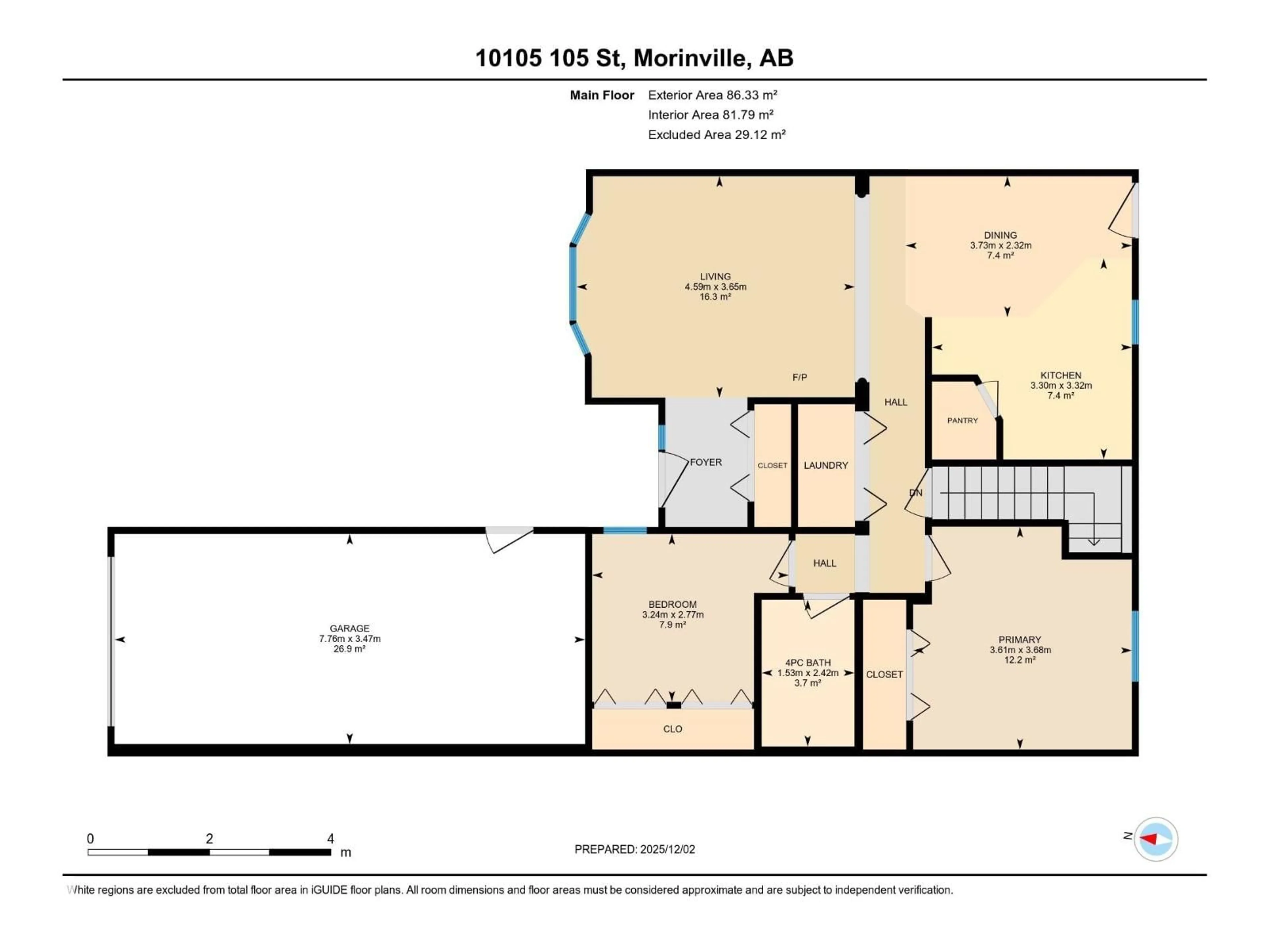 Floor plan for 10105 105 ST, Morinville Alberta T8R1V8