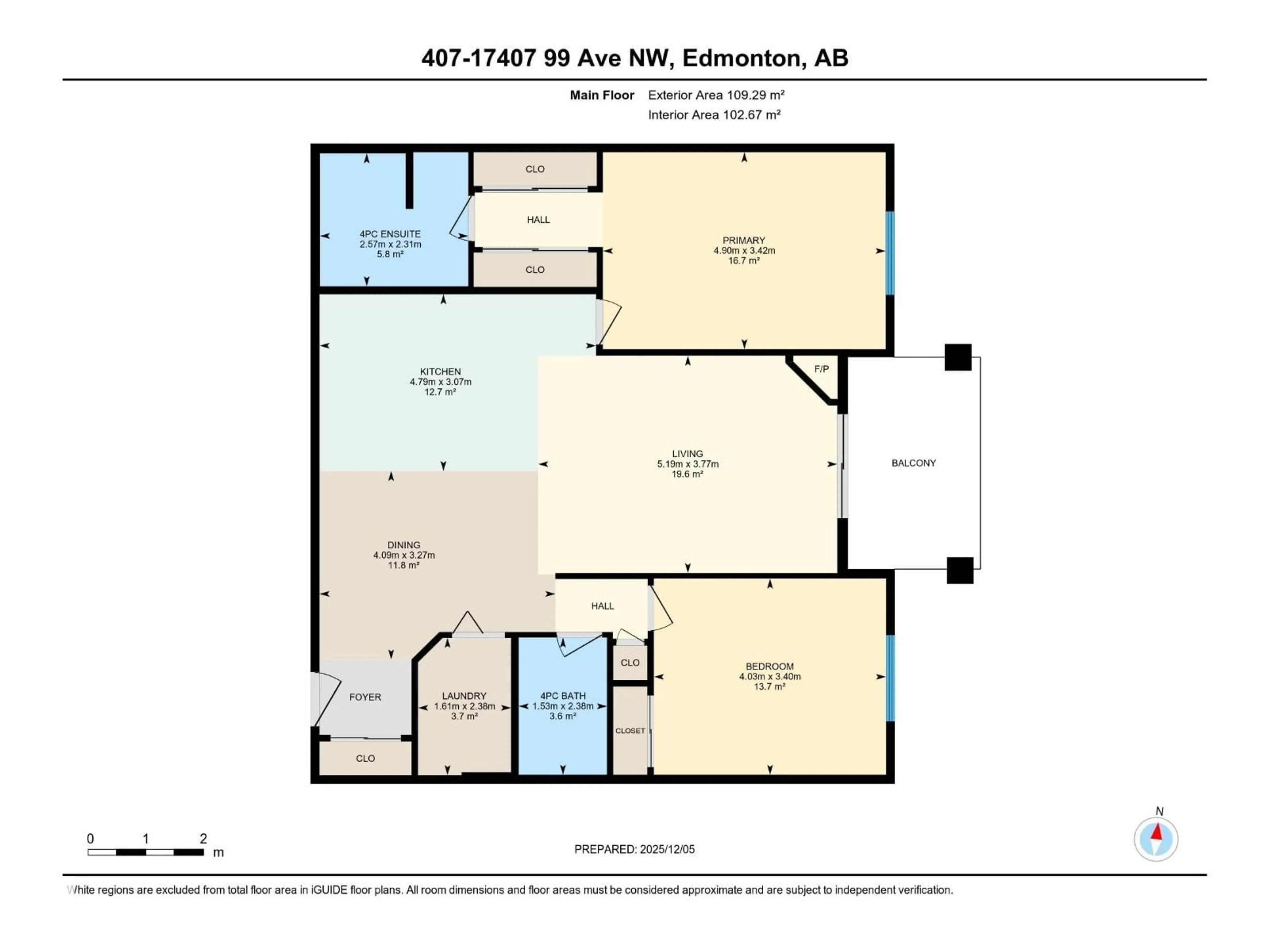 Floor plan for 407 - 17407 99 AV, Edmonton Alberta T5T0W7