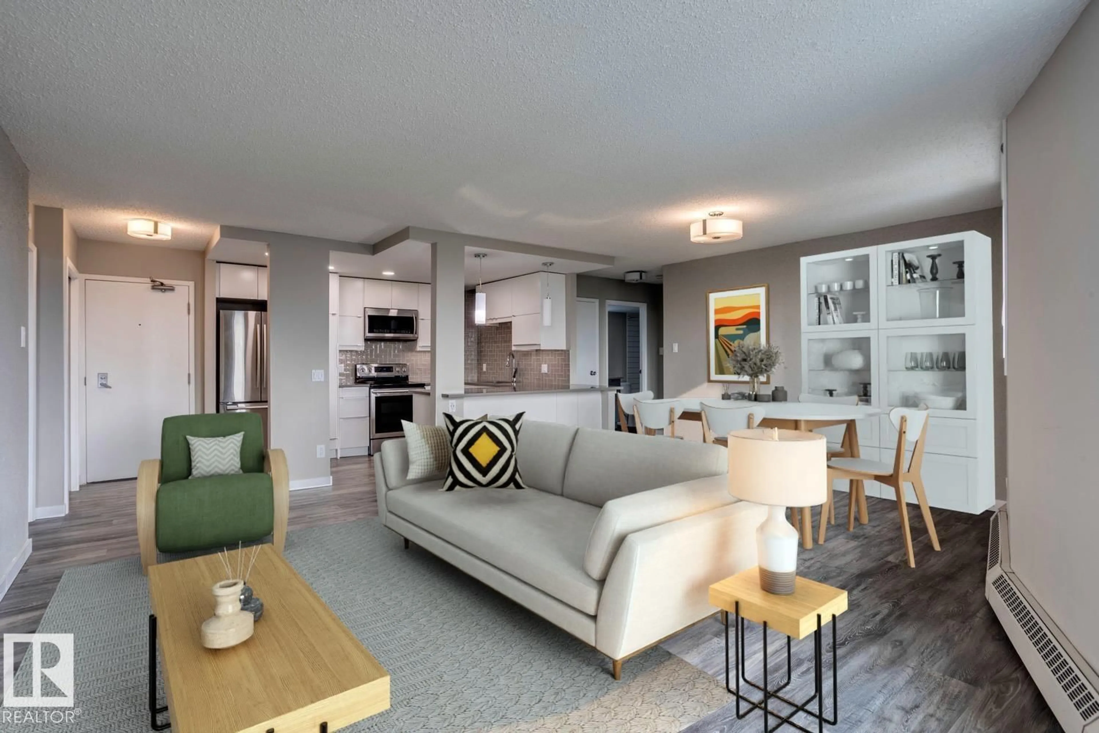 Living room with furniture, unknown for 1702 113 ST NW, Edmonton Alberta T5K2N3