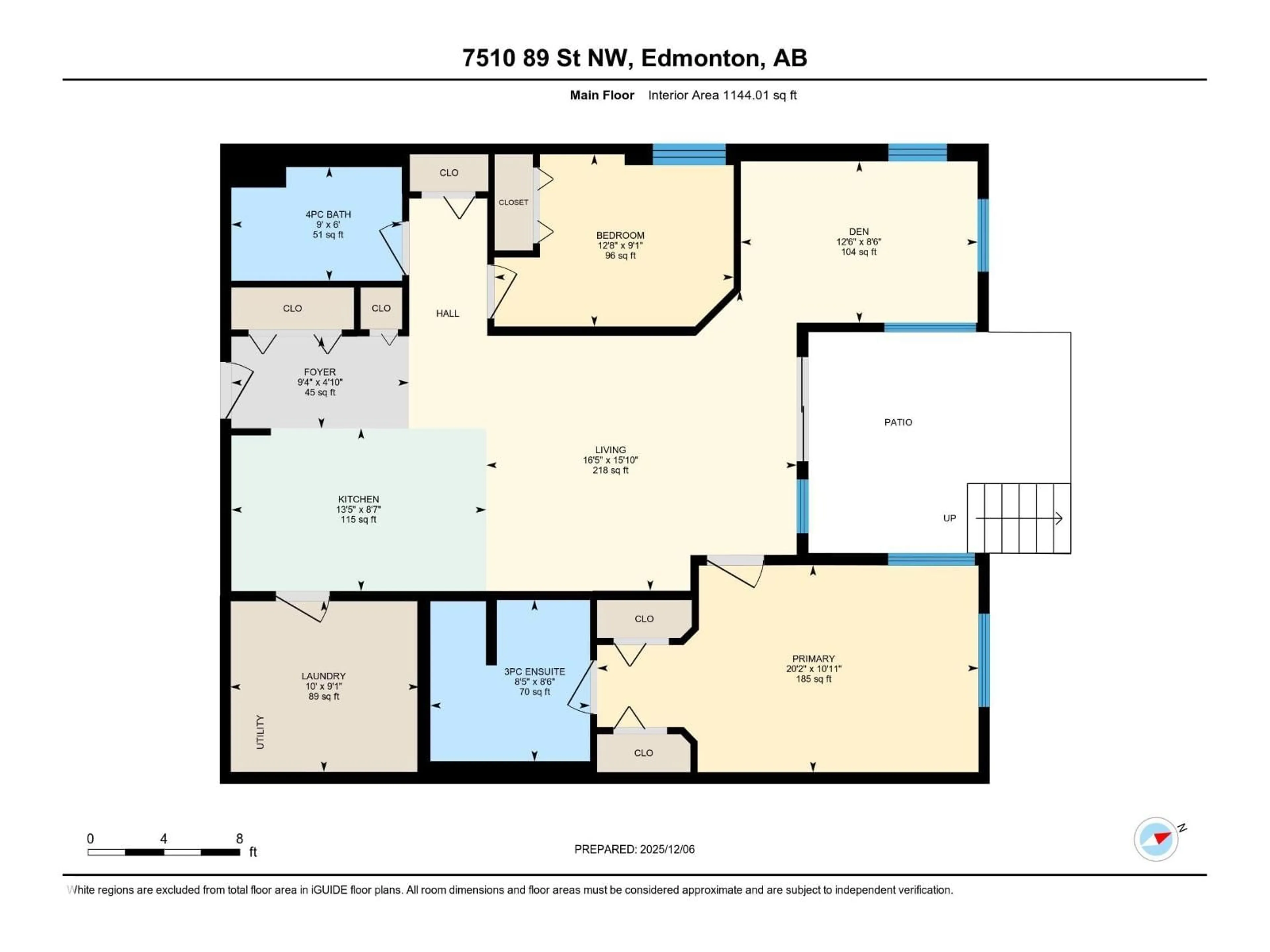 Floor plan for 14 - 7510 89 ST NW, Edmonton Alberta T6C0X5