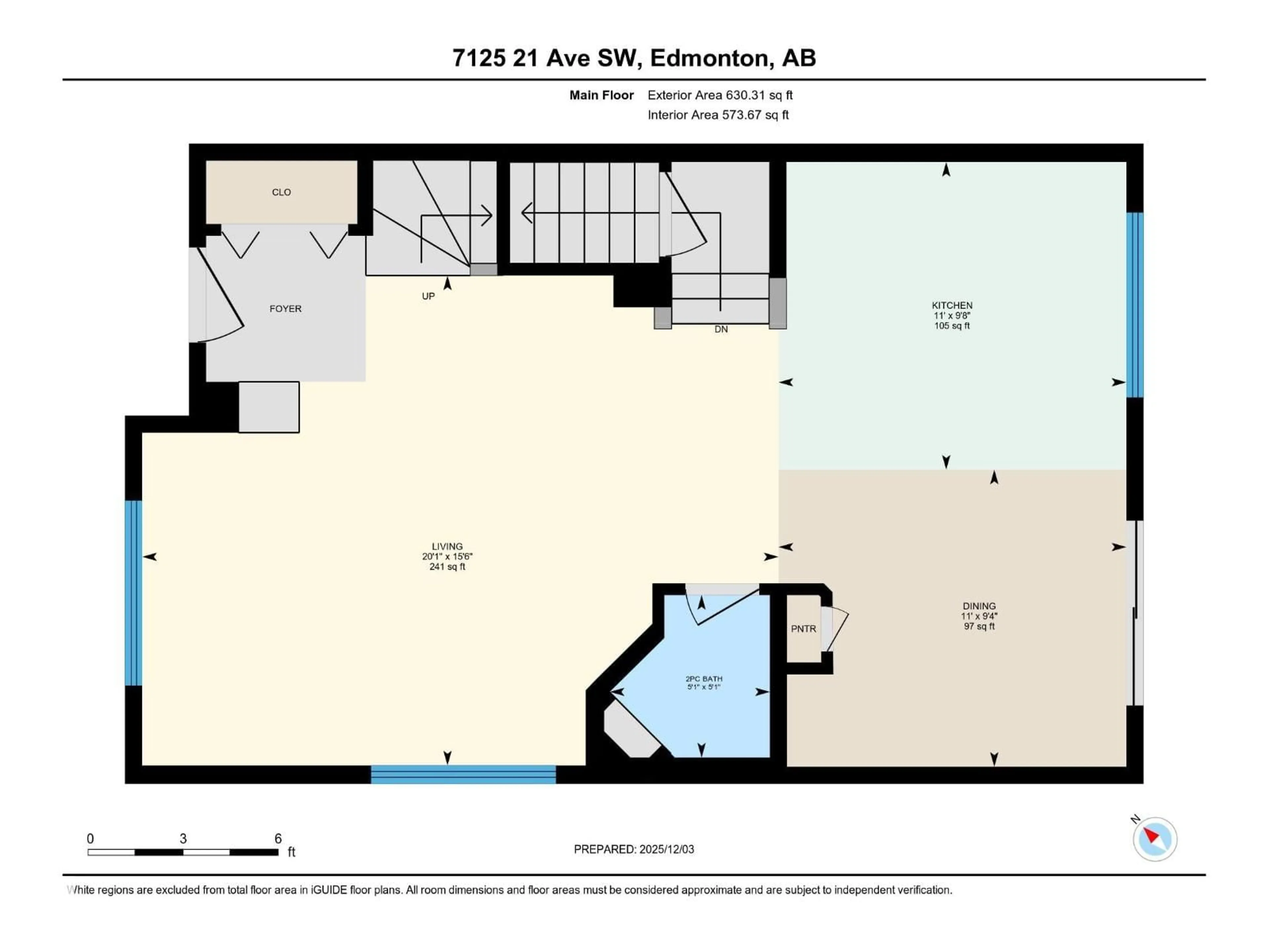 Floor plan for 7125 21 AV, Edmonton Alberta T6X0L5