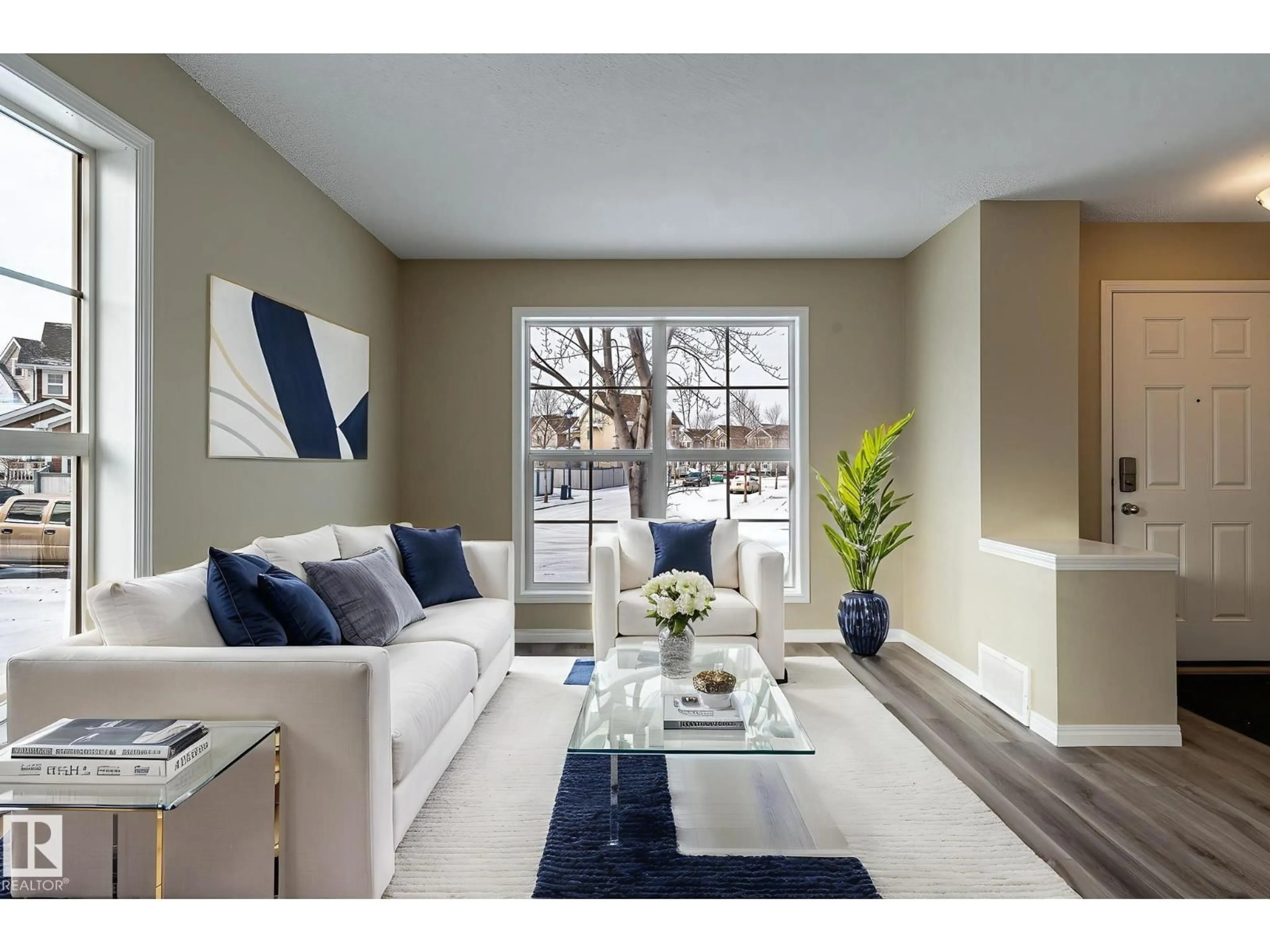 Living room with furniture, unknown for 7125 21 AV, Edmonton Alberta T6X0L5