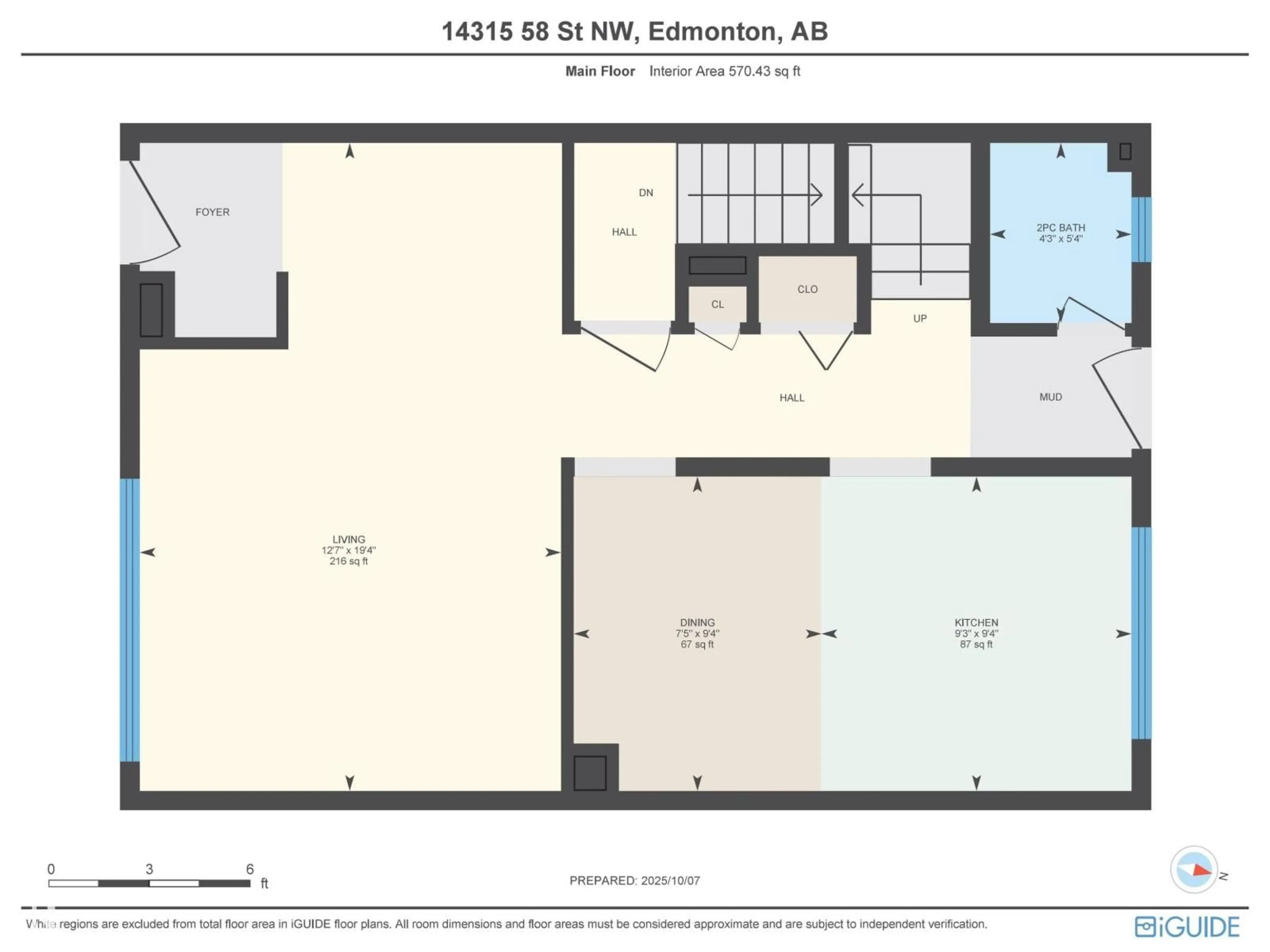 Floor plan for NW - 14315 58 ST, Edmonton Alberta T5A1N6