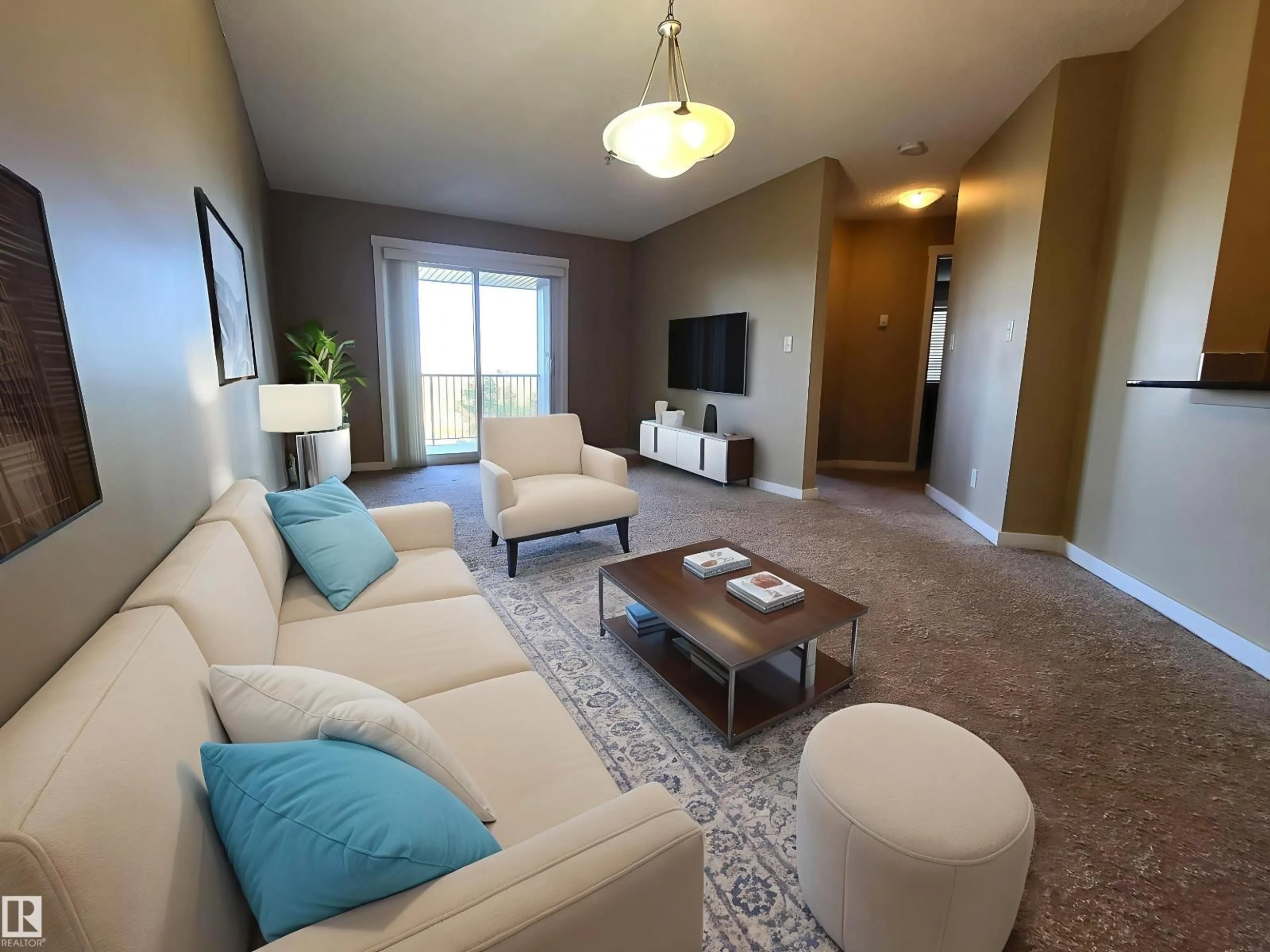 Living room with furniture, unknown for #313 - 1510 WATT DR, Edmonton Alberta T6X2E6