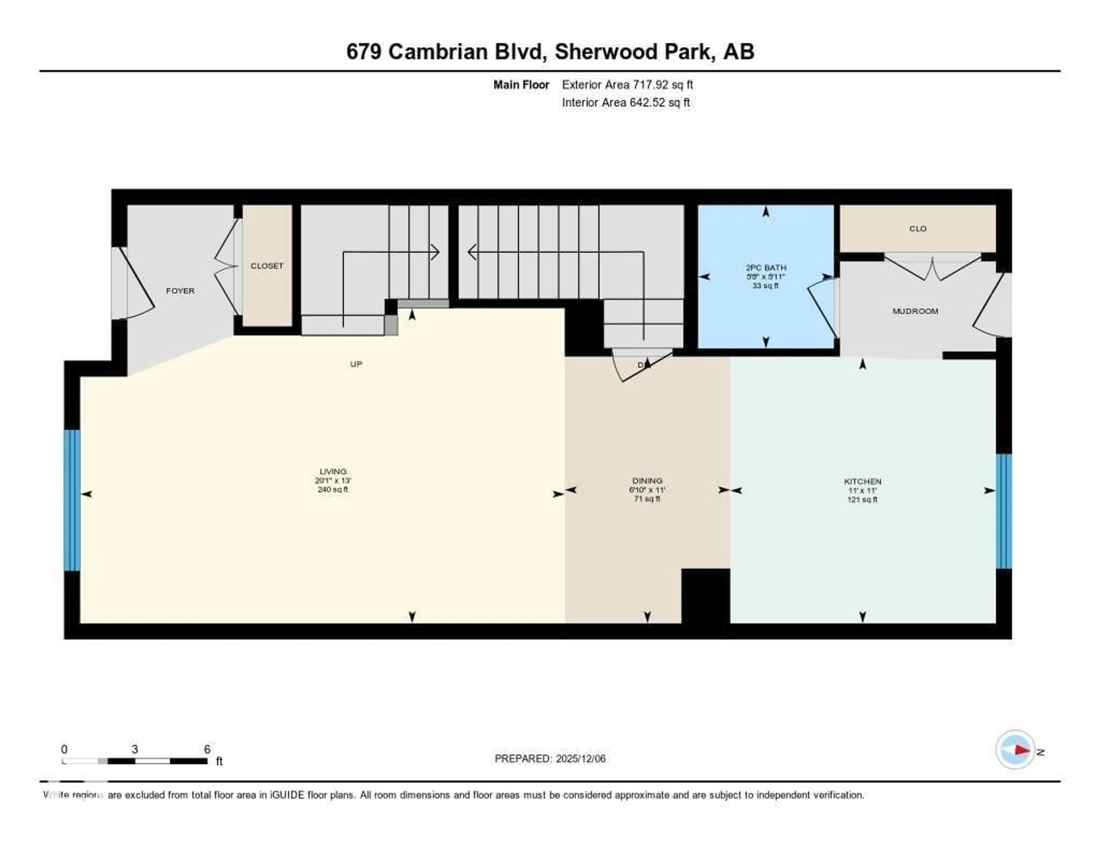 Floor plan for 679 CAMBRIAN BV, Sherwood Park Alberta T8H3B7