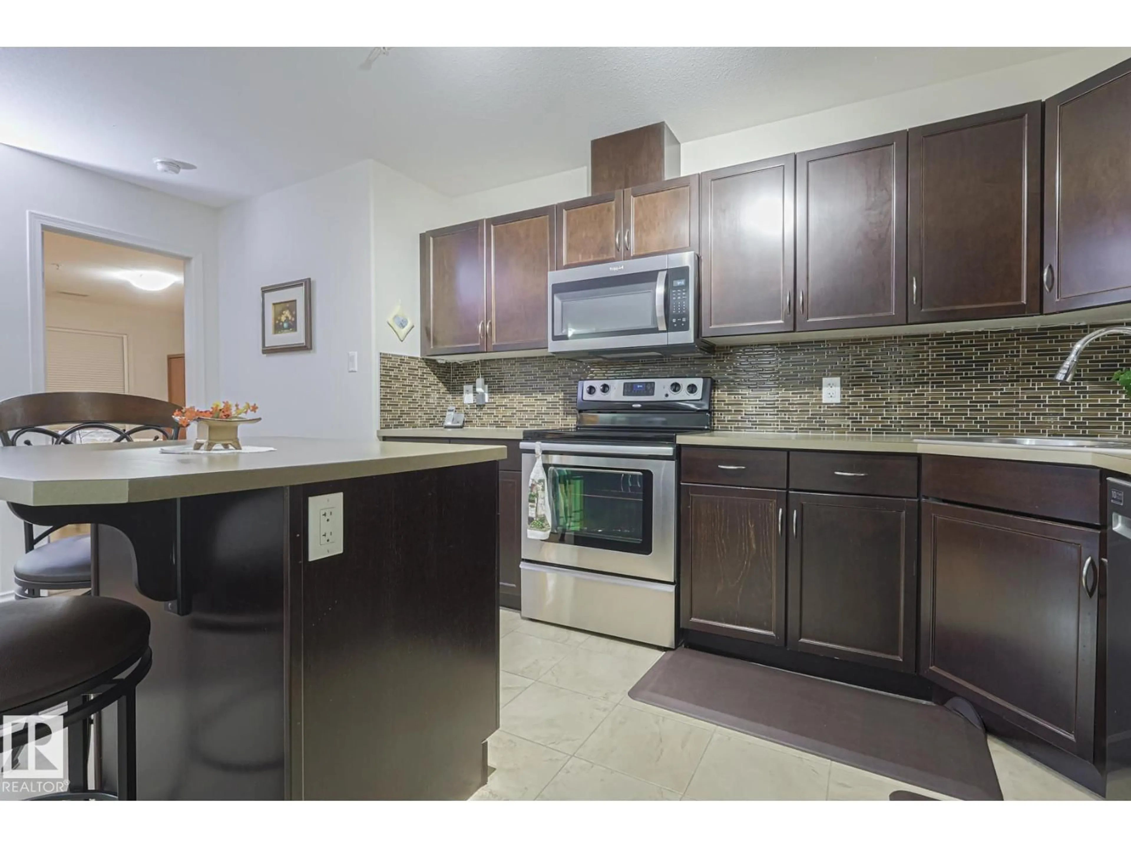 Standard kitchen, ceramic/tile floor for #120 - 7909 71 ST, Edmonton Alberta T6B3P5
