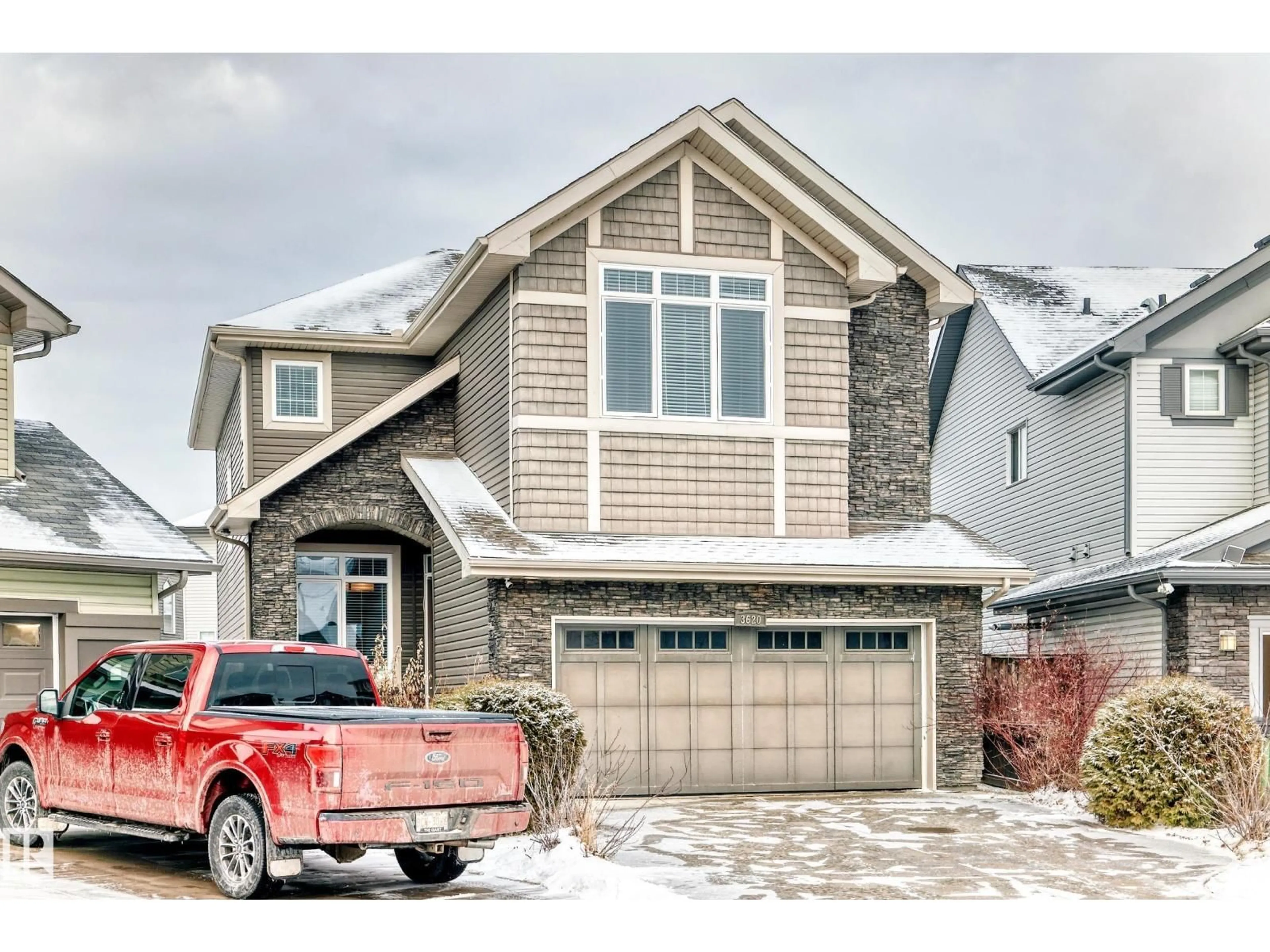 Home with brick exterior material, street for NW - 3620 167B AV, Edmonton Alberta T5Y0X7