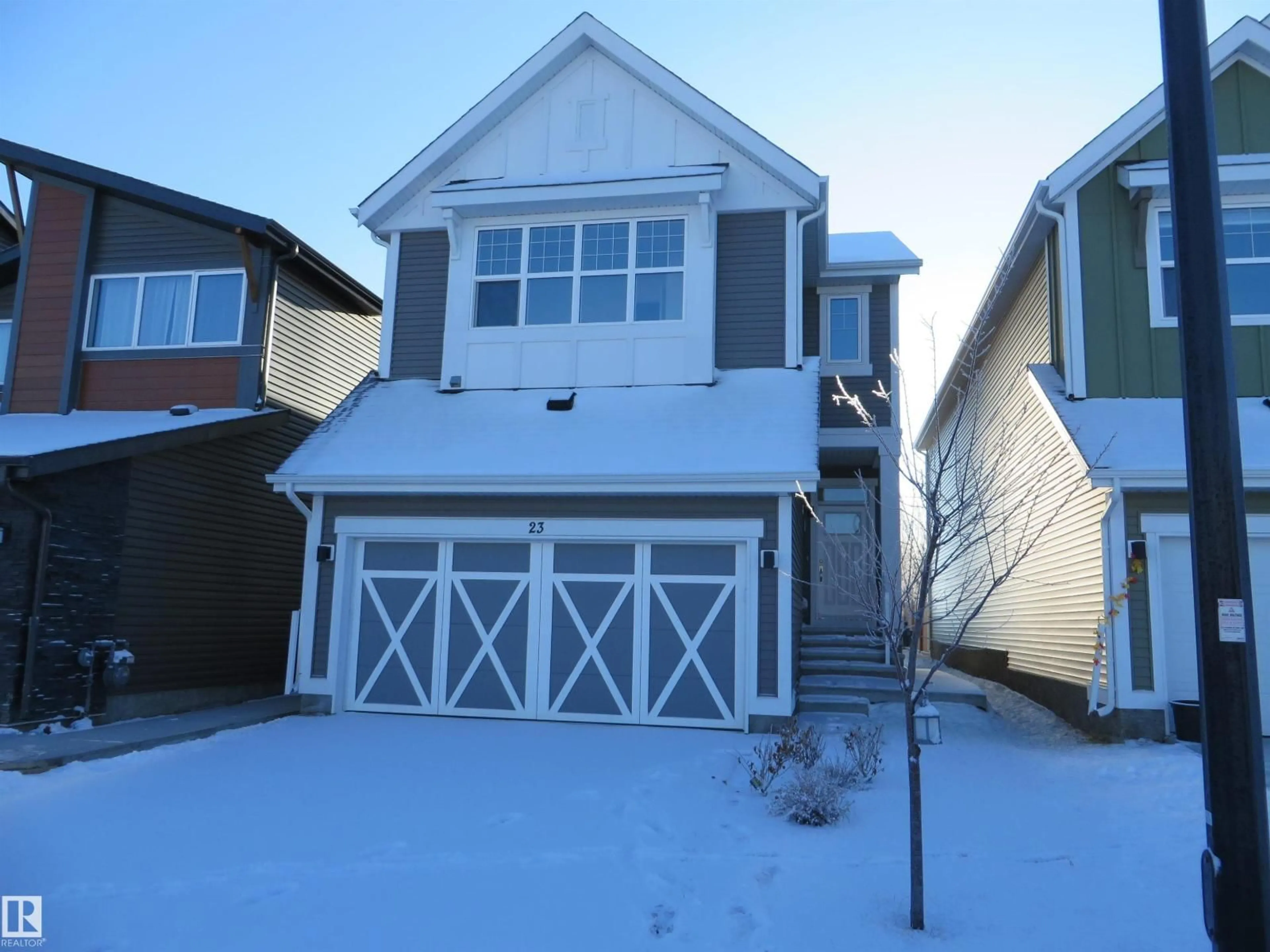 Home with vinyl exterior material, street for 23 STURTZ PL, Leduc Alberta T9E1M6