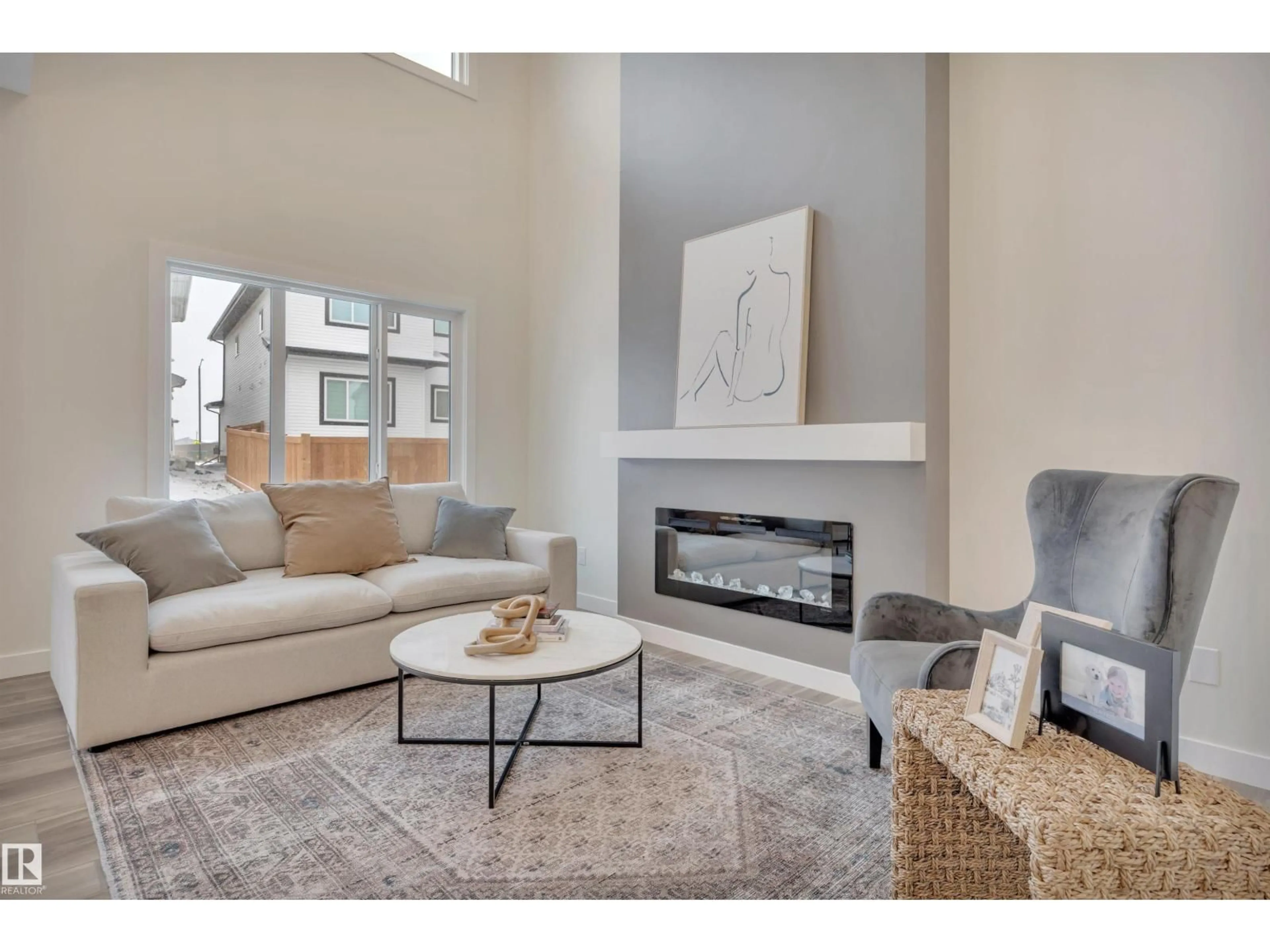 Living room with furniture, unknown for 304 JUNIPER CV, Leduc Alberta T9E1S7