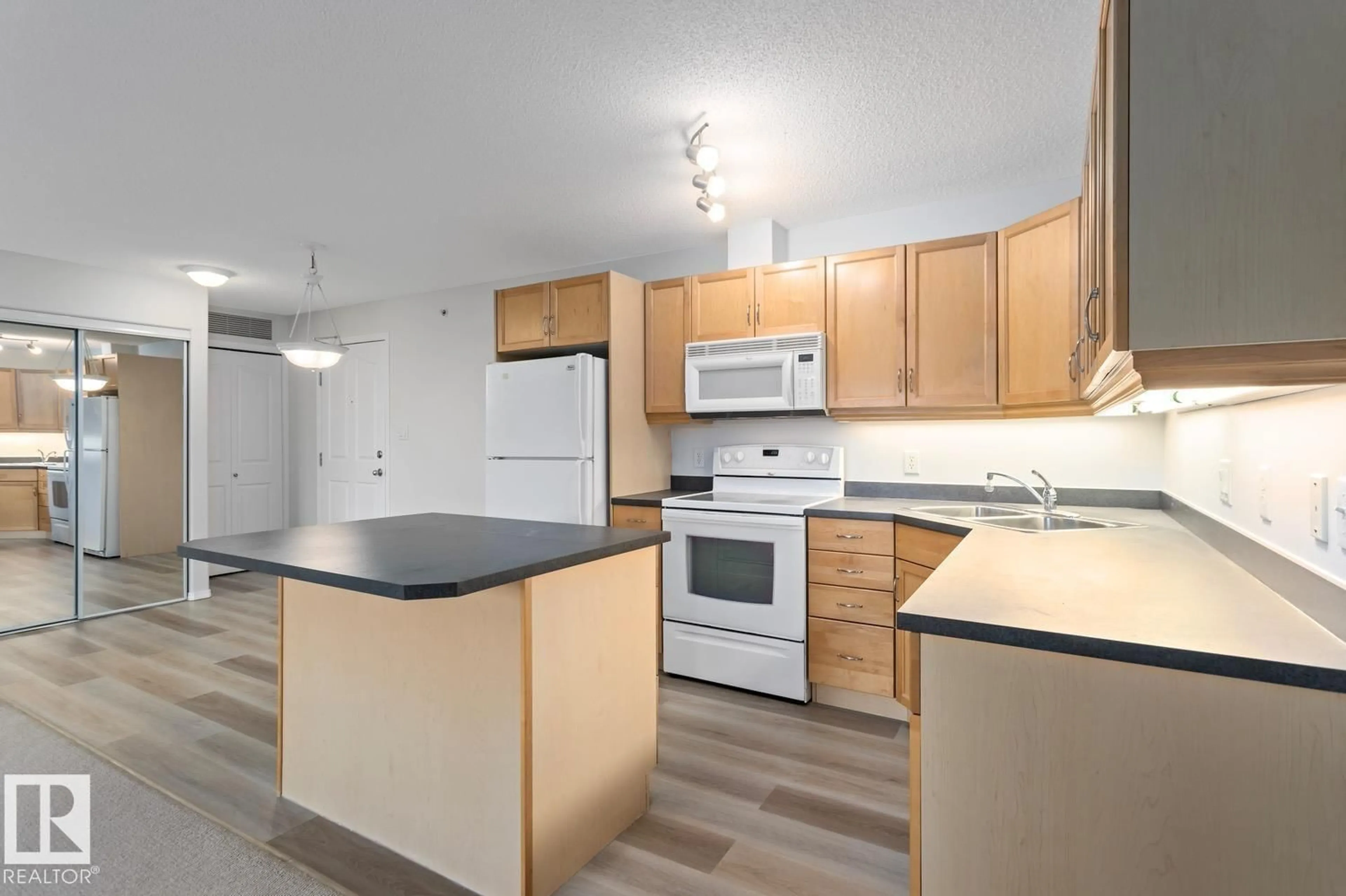 Standard kitchen, wood/laminate floor for 446 - 16311 95 ST NW, Edmonton Alberta T5Z3Y5