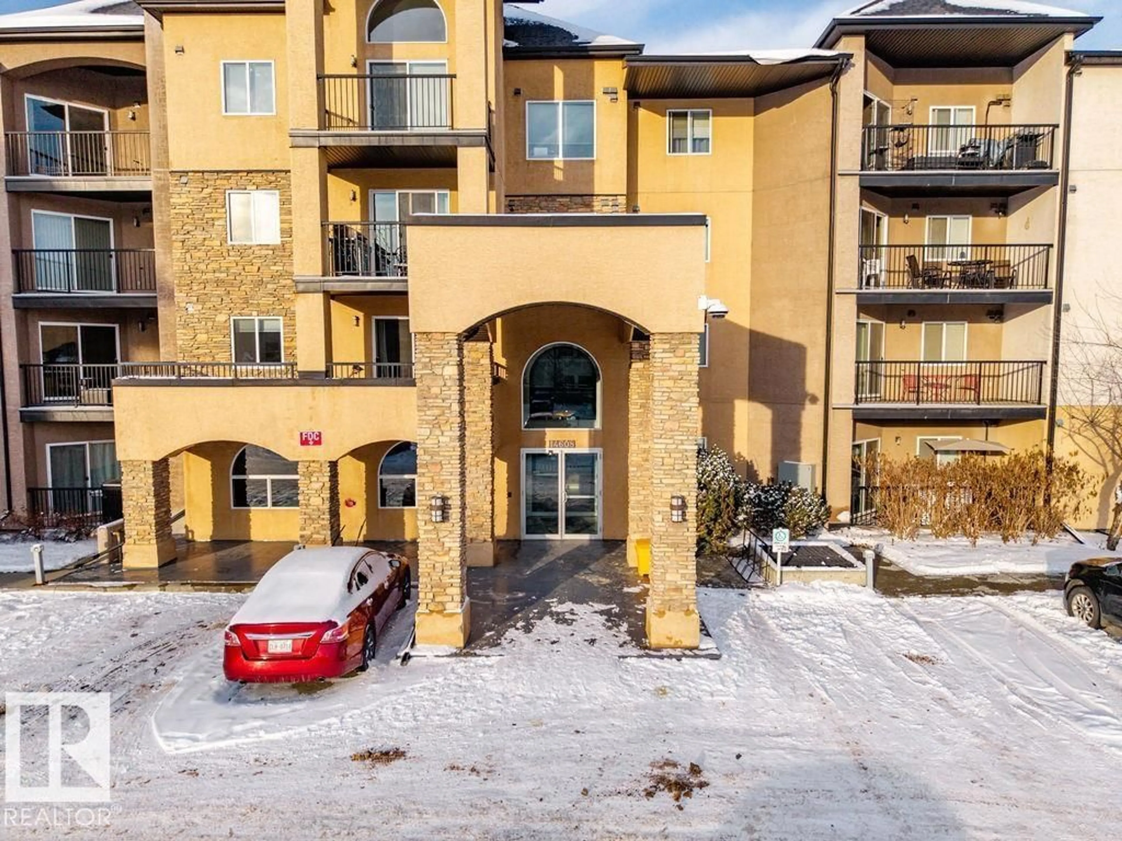 A pic from outside/outdoor area/front of a property/back of a property/a pic from drone, building for #106 - 14608 125 ST, Edmonton Alberta T5X0B5