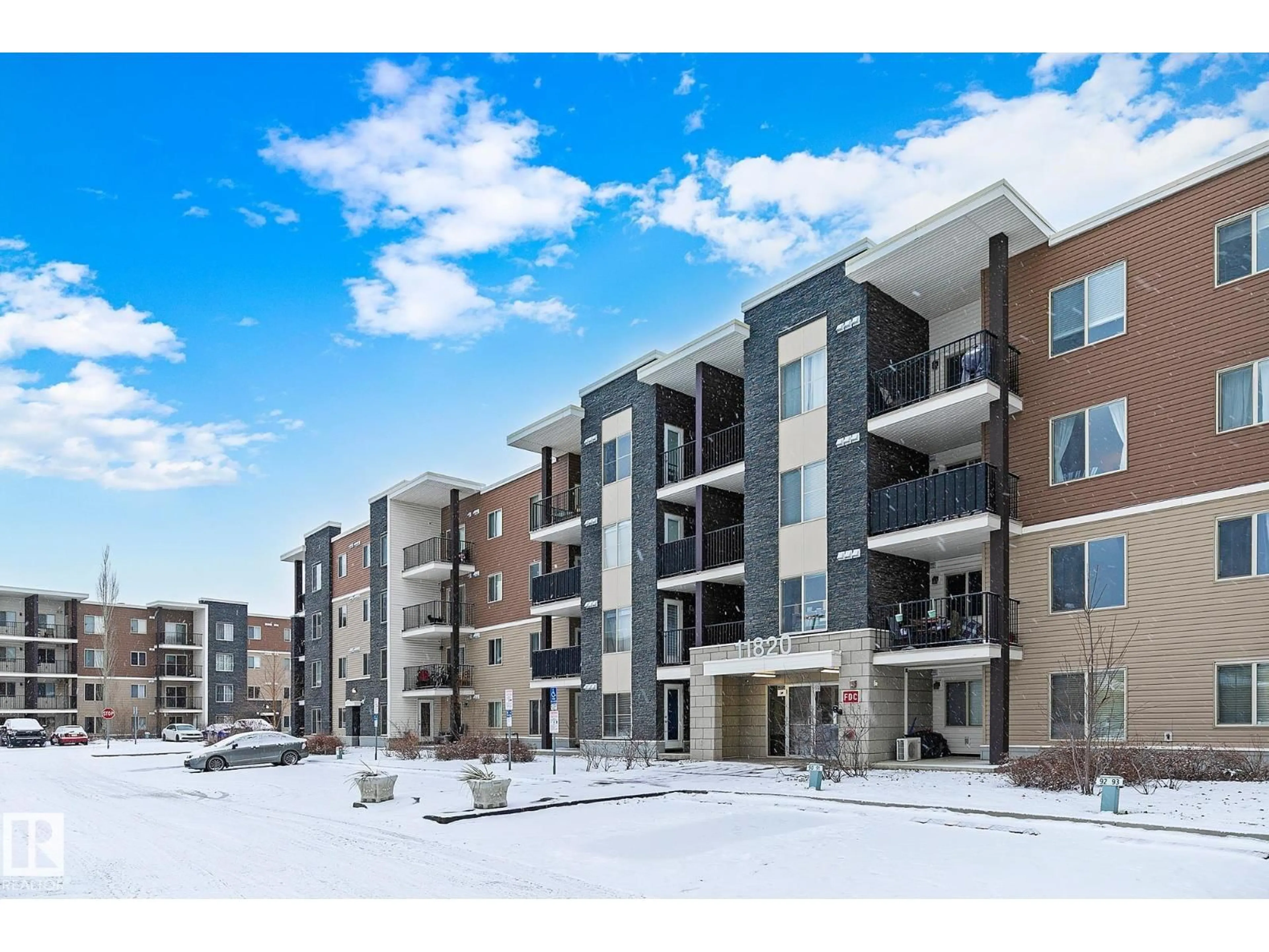 A pic from outside/outdoor area/front of a property/back of a property/a pic from drone, unknown for #413 - 11820 22 AV, Edmonton Alberta T6W2A2