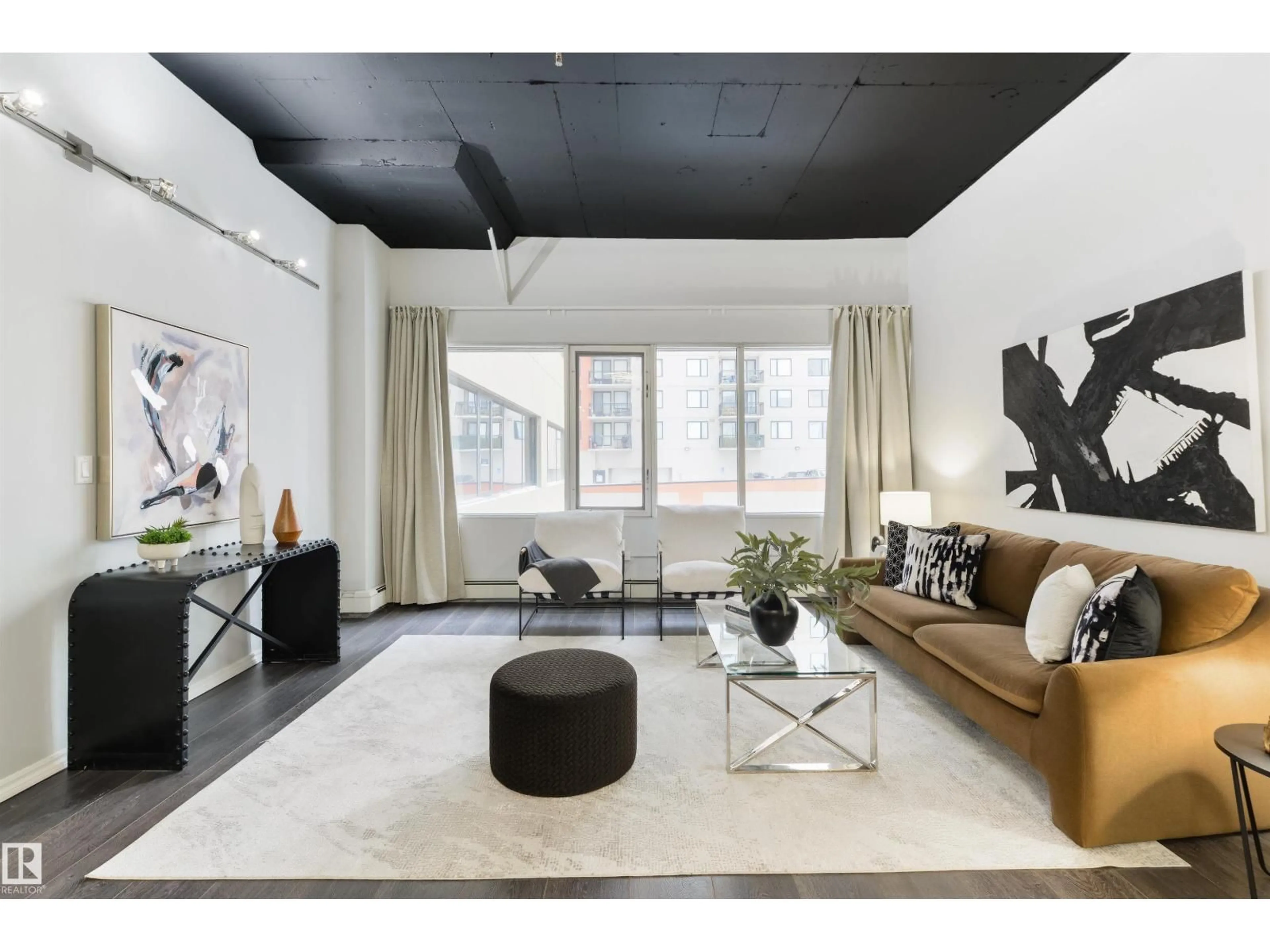 Living room with furniture, unknown for 408 - 10179 105 ST, Edmonton Alberta T5J3N1