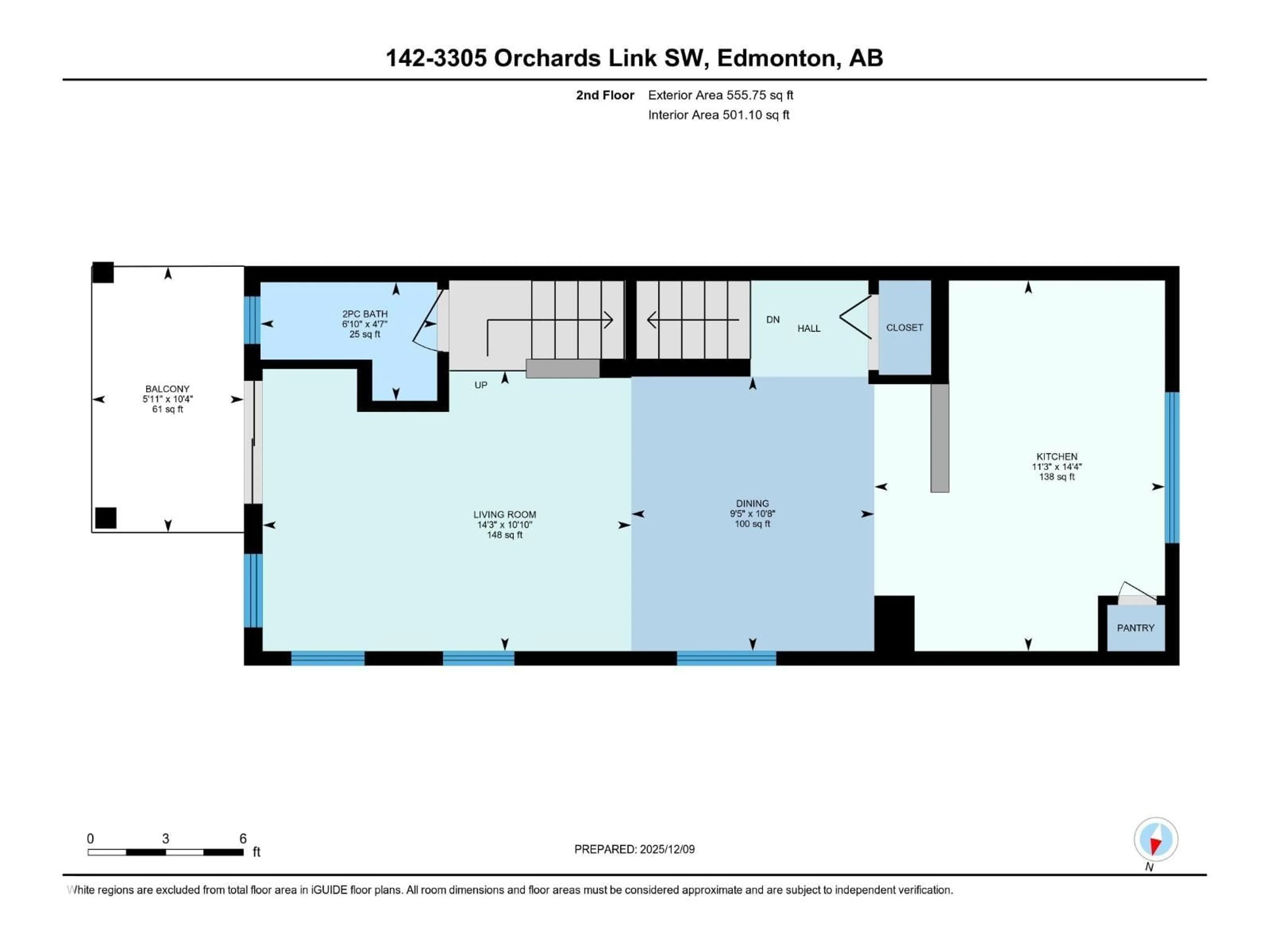 Floor plan for #142 - 3305 ORCHARDS LINK LI, Edmonton Alberta T6X2H1