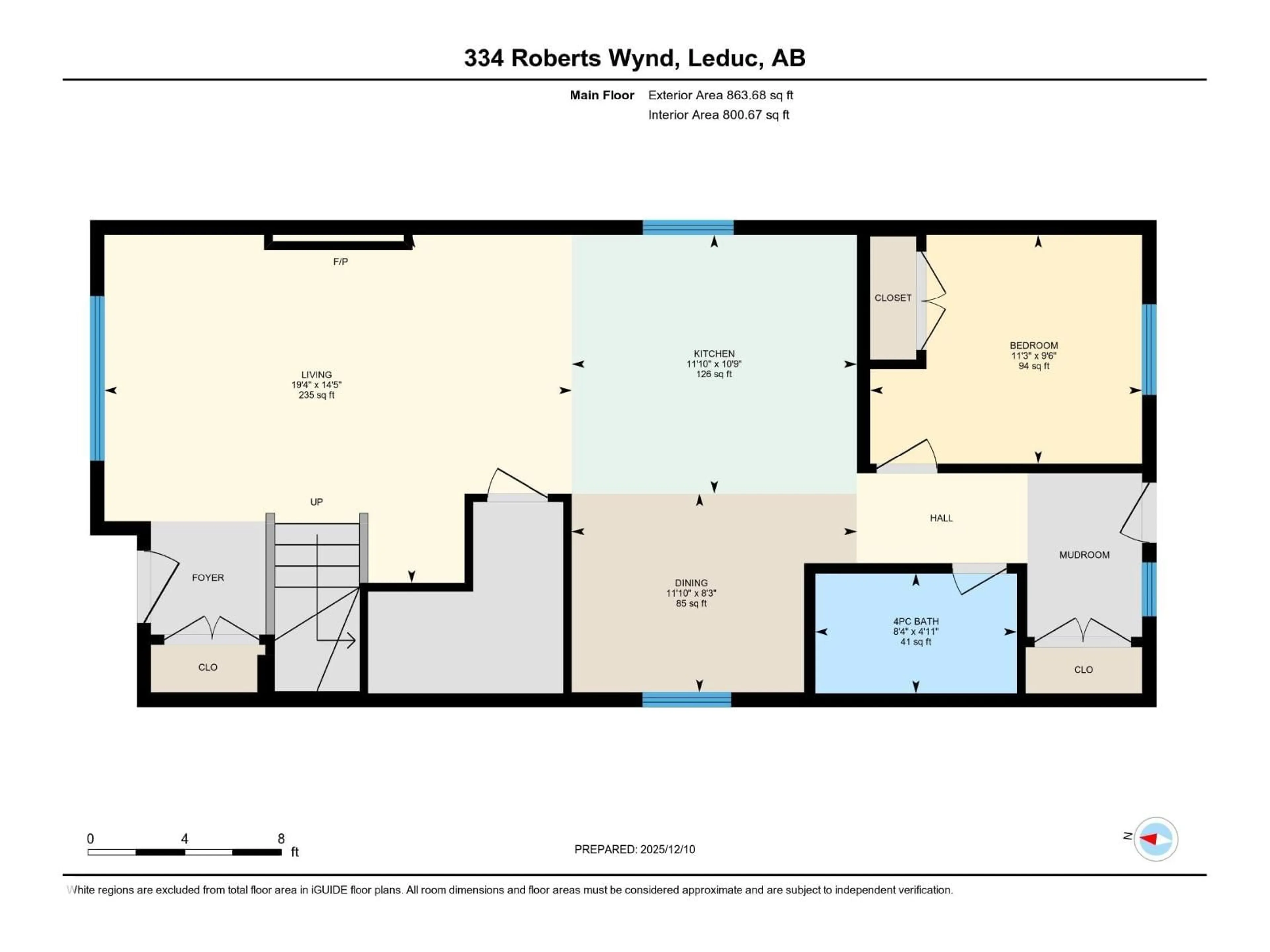 Floor plan for 334 ROBERTS WYND, Leduc Alberta T9E1P9