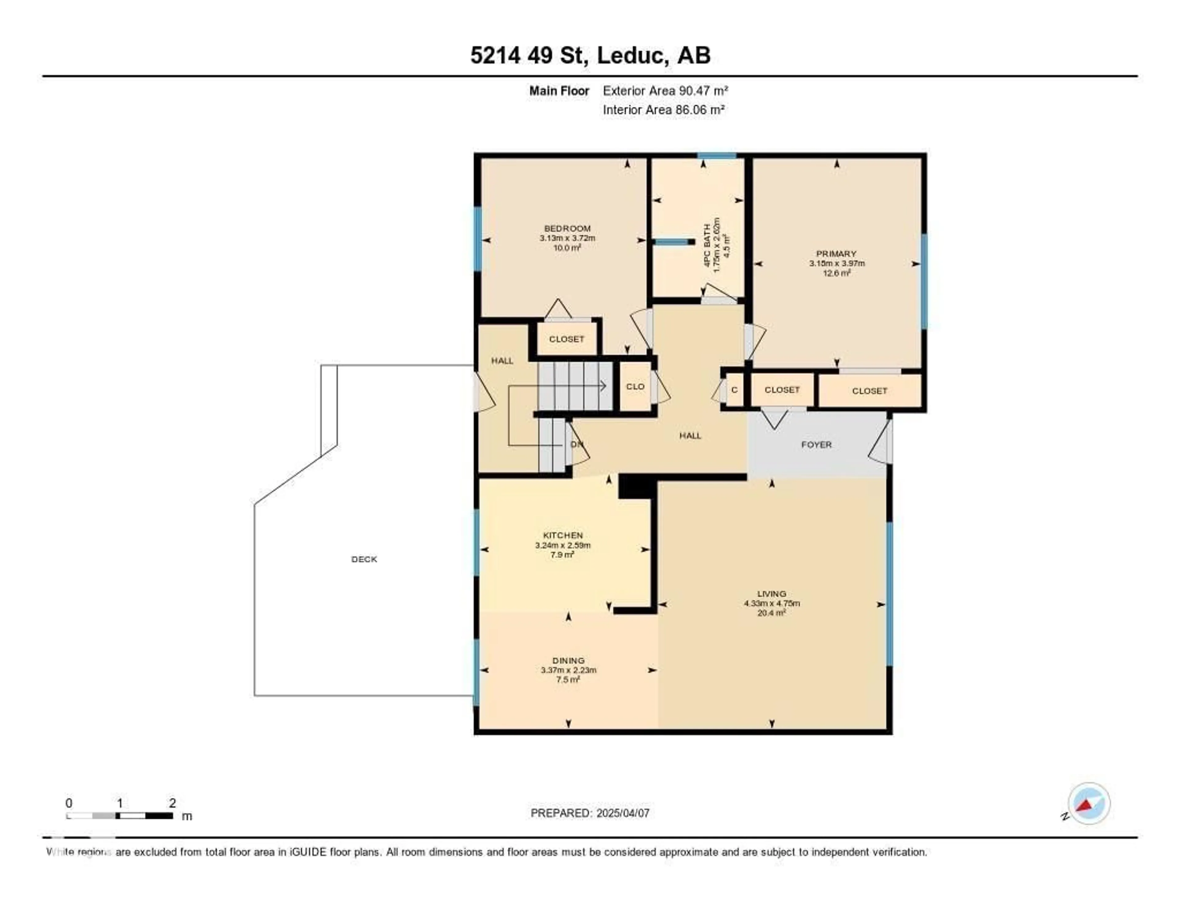 Floor plan for 5214 49 ST, Leduc Alberta T9E7H5