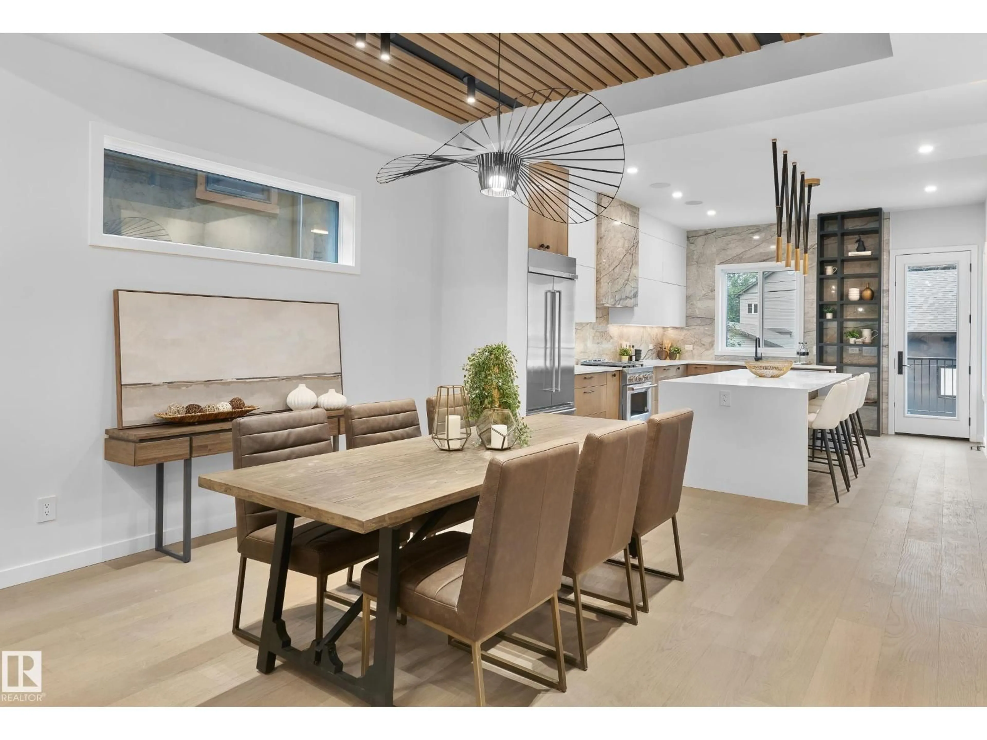 Open concept kitchen, ceramic/tile floor for 8318 120 ST, Edmonton Alberta T6G1X2