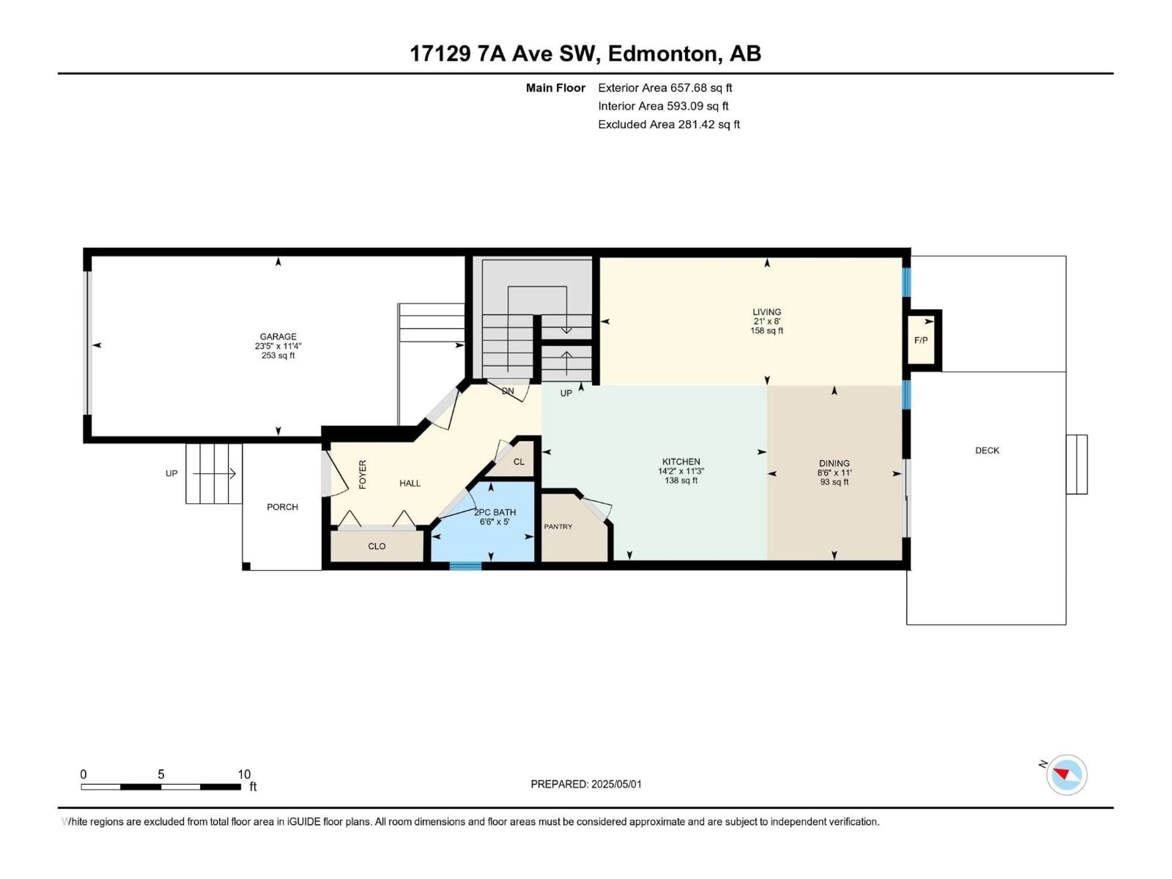 Floor plan for 17129 7A AV SW, Edmonton Alberta T6W0M5