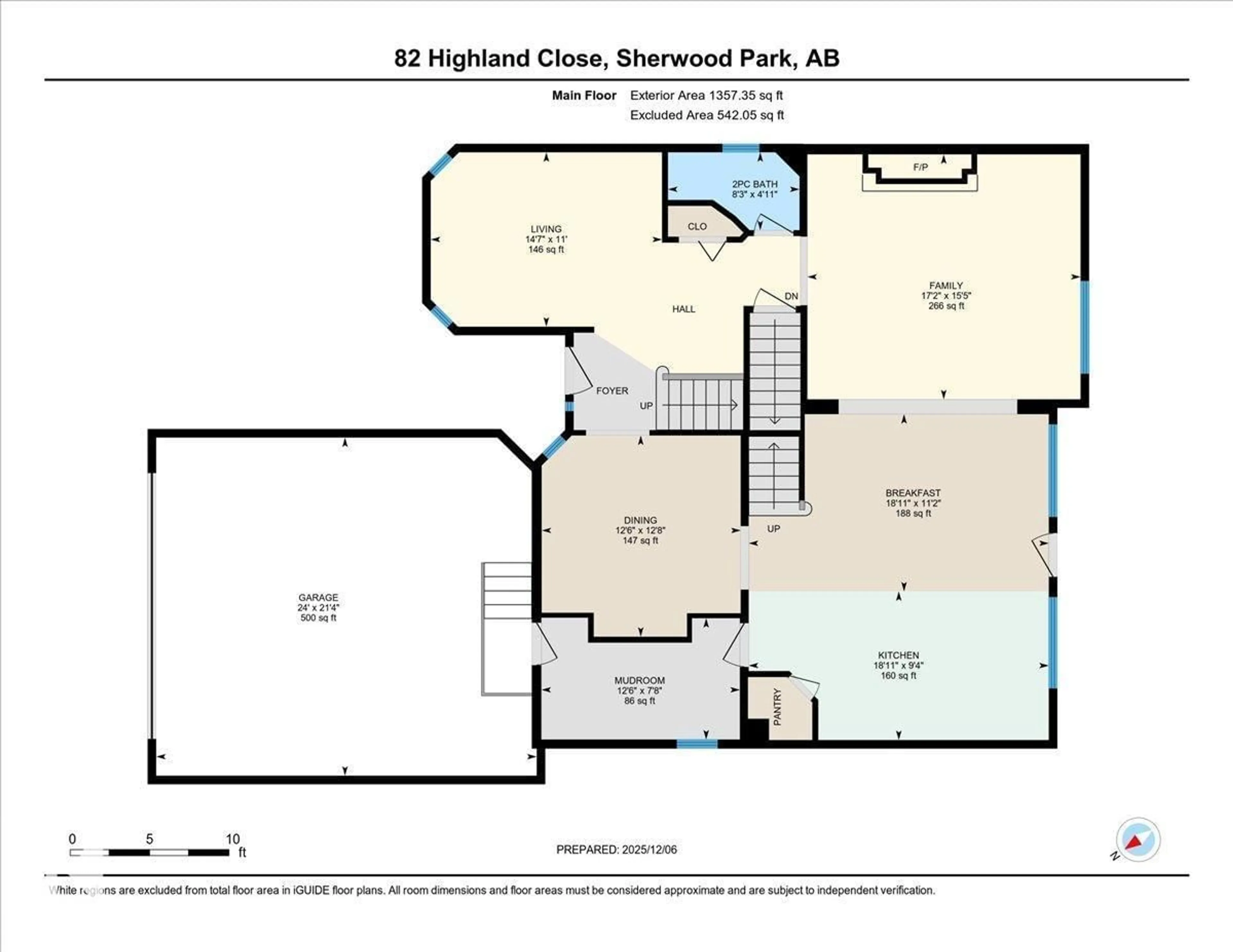Floor plan for 82 HIGHLAND CLOSE, Sherwood Park Alberta T8A6C5