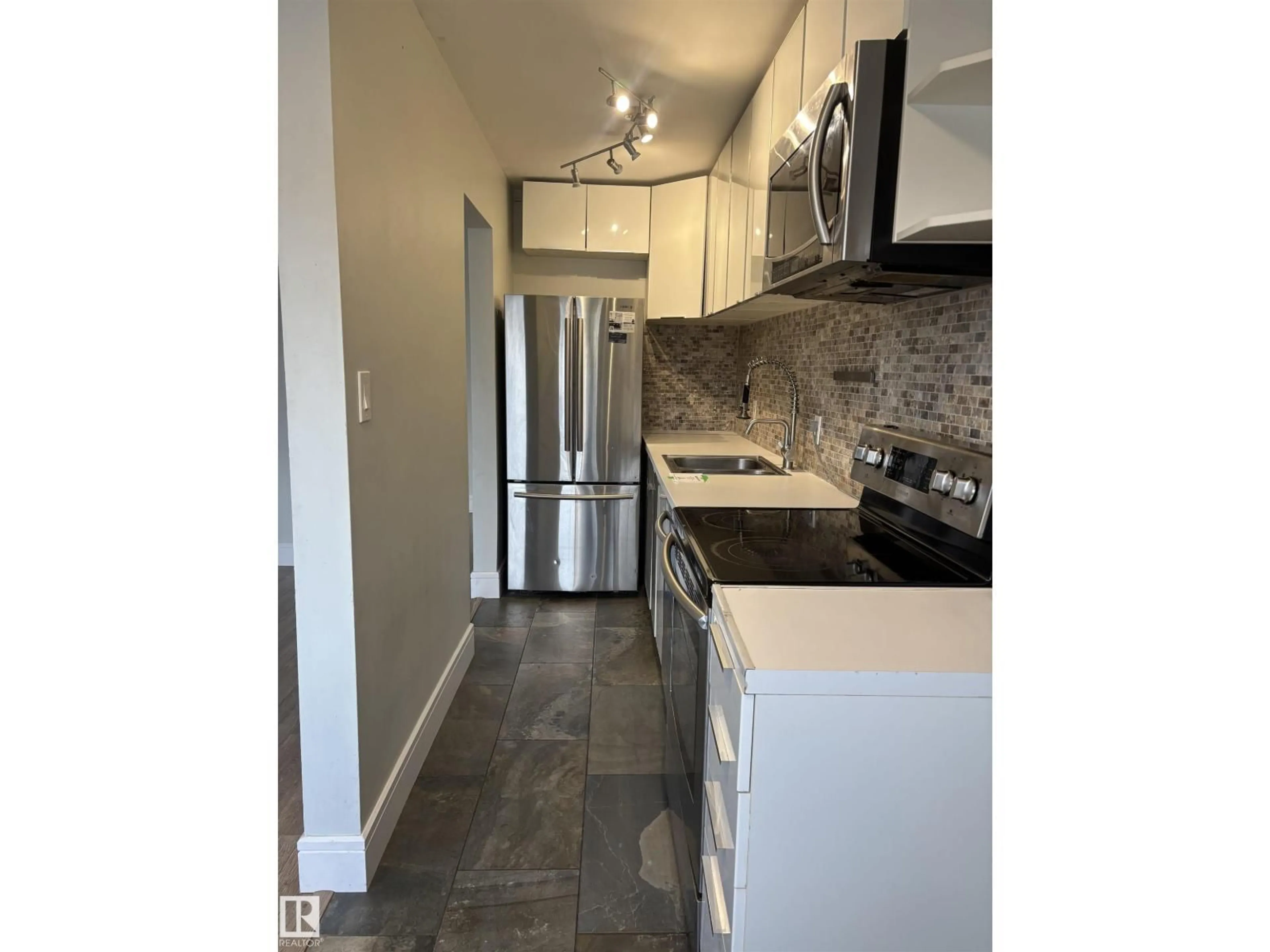 Standard kitchen, ceramic/tile floor for #24 - 8406 104 ST, Edmonton Alberta T6E4G2