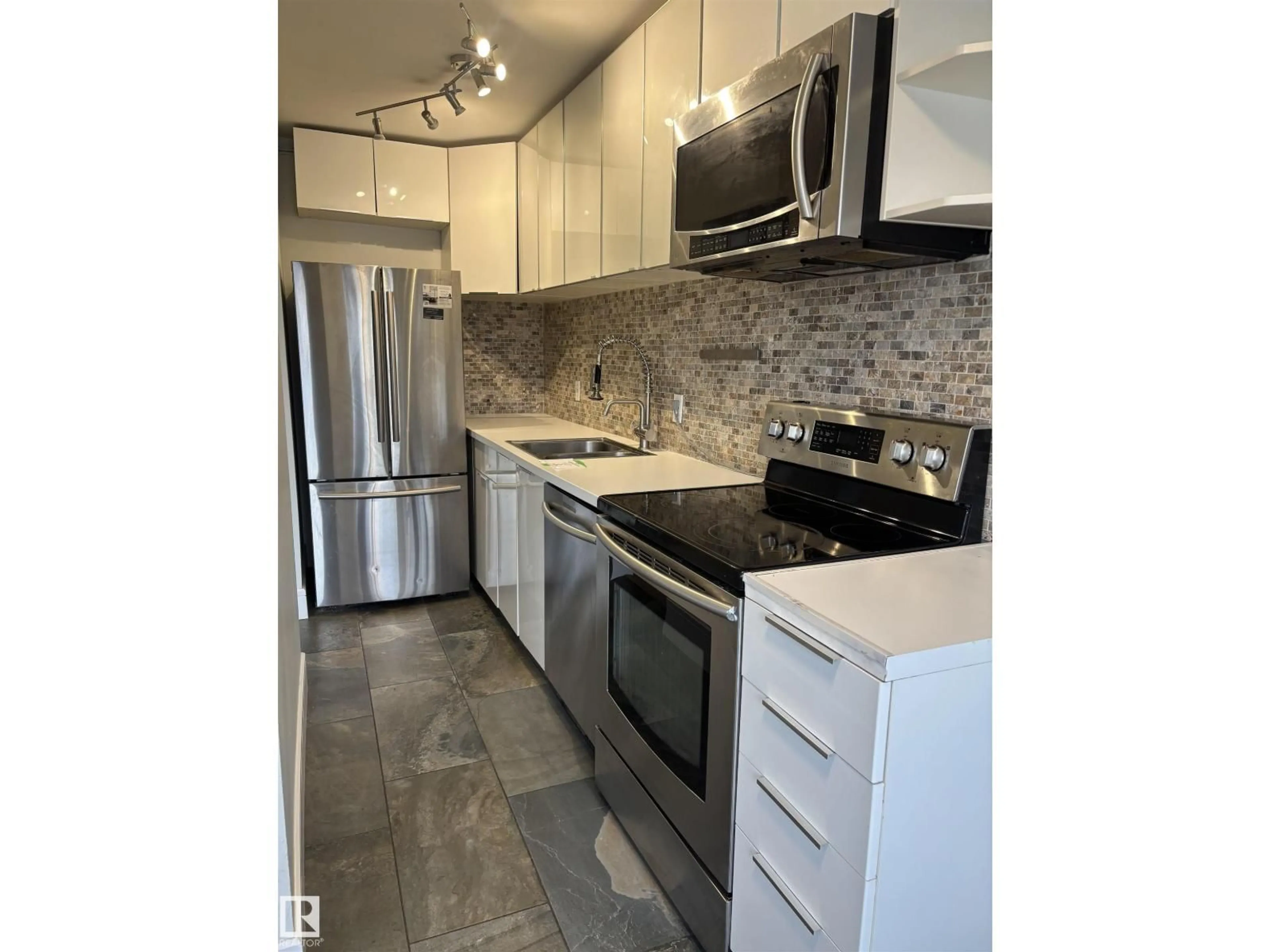 Standard kitchen, ceramic/tile floor for #24 - 8406 104 ST, Edmonton Alberta T6E4G2
