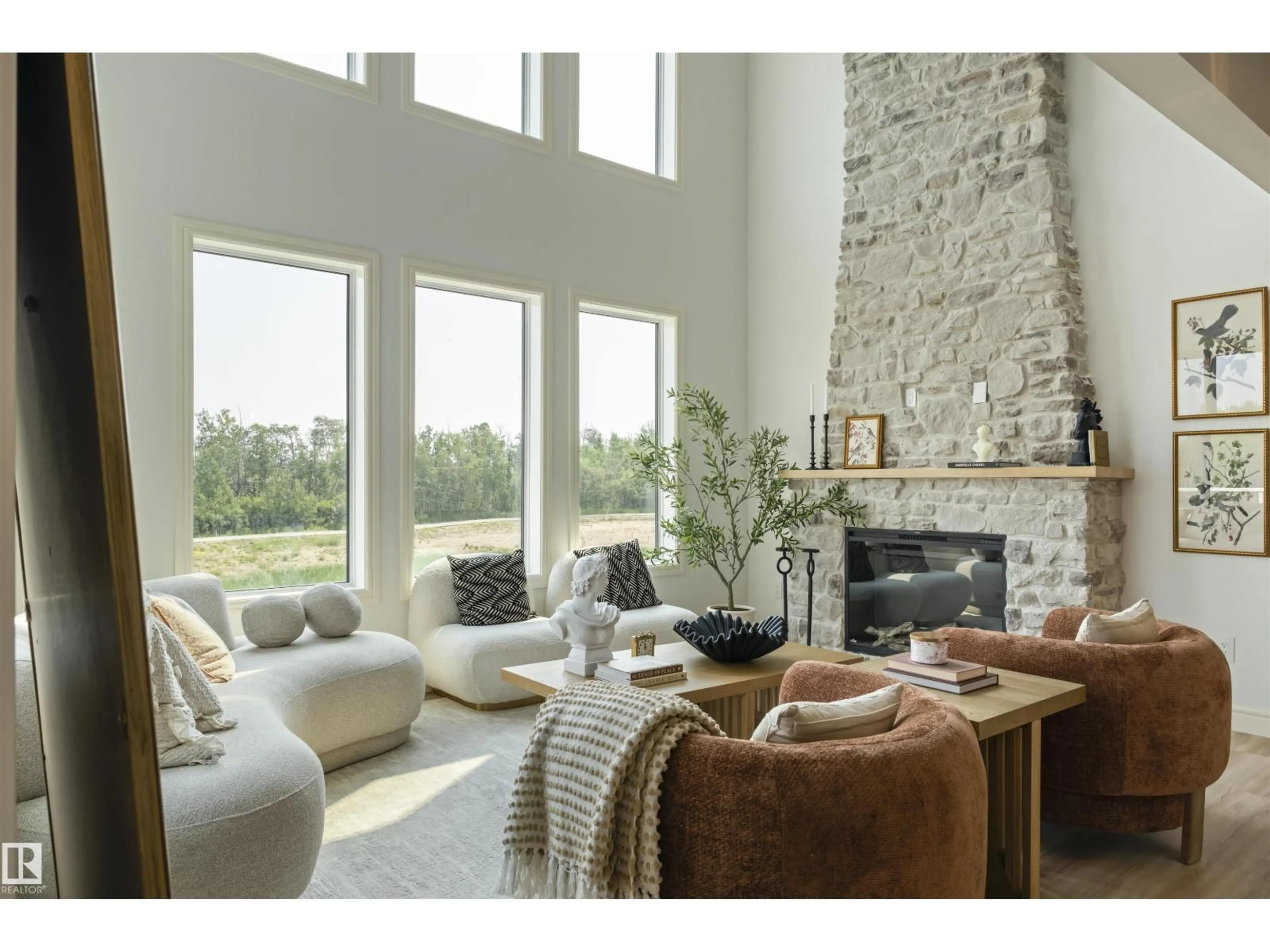 Living room with furniture, unknown for 3304 CHICKADEE DR, Edmonton Alberta T5V1R5