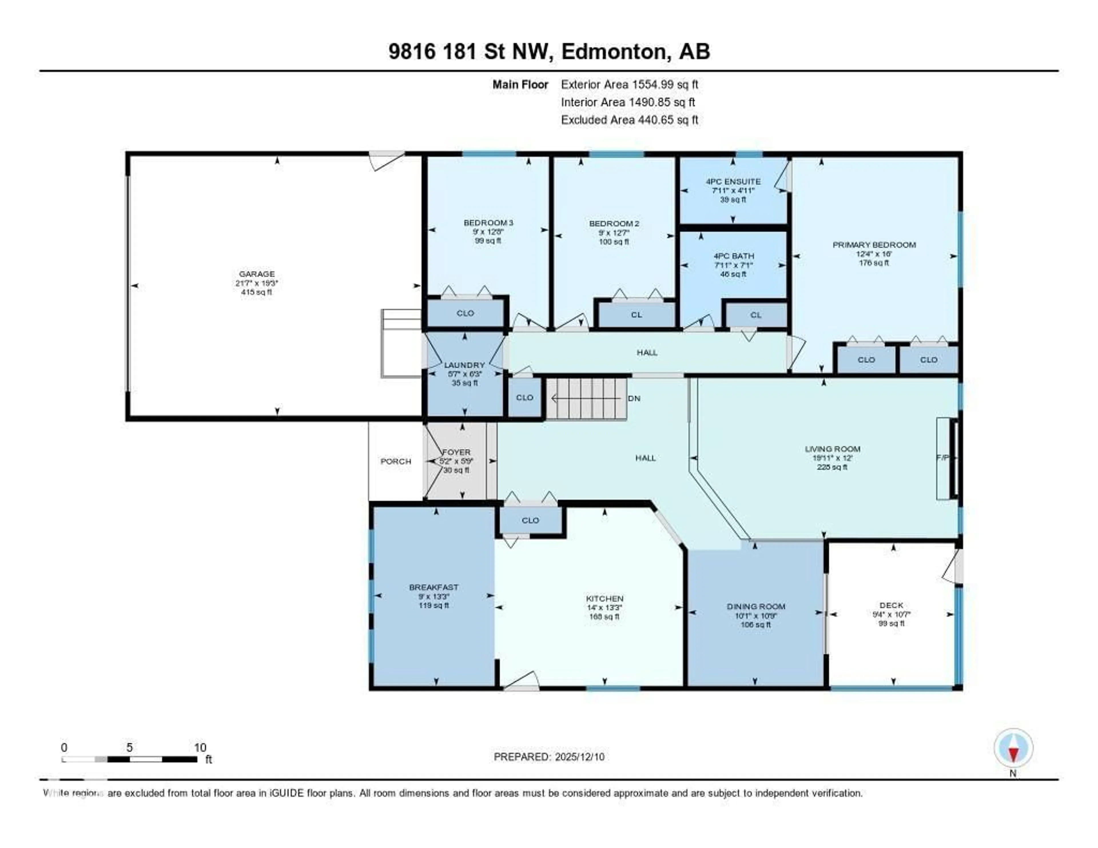 Floor plan for NW - 9816 181 ST, Edmonton Alberta T5T3H9
