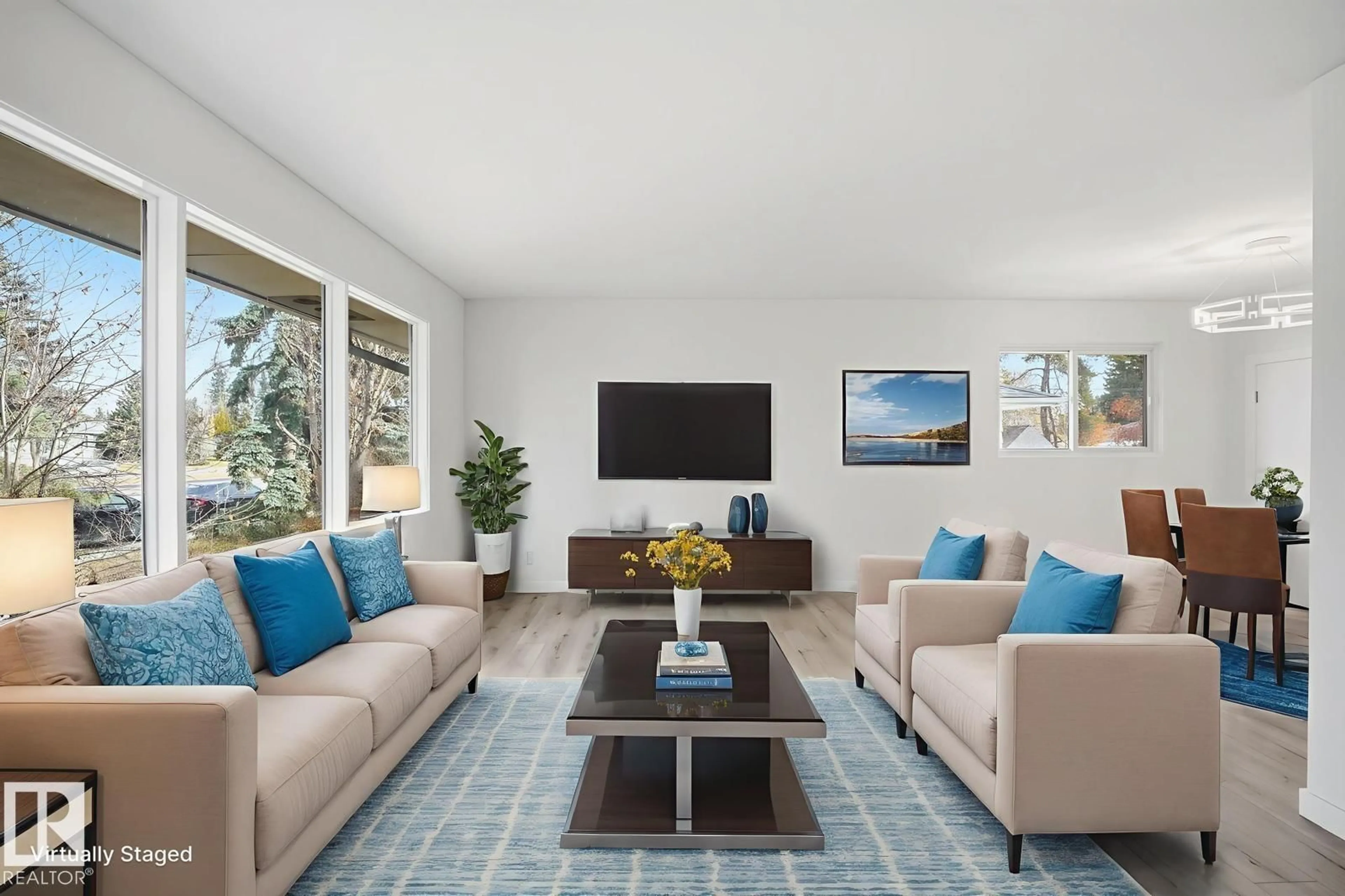 Living room with furniture, unknown for 14719 87 AV, Edmonton Alberta T5R4E5