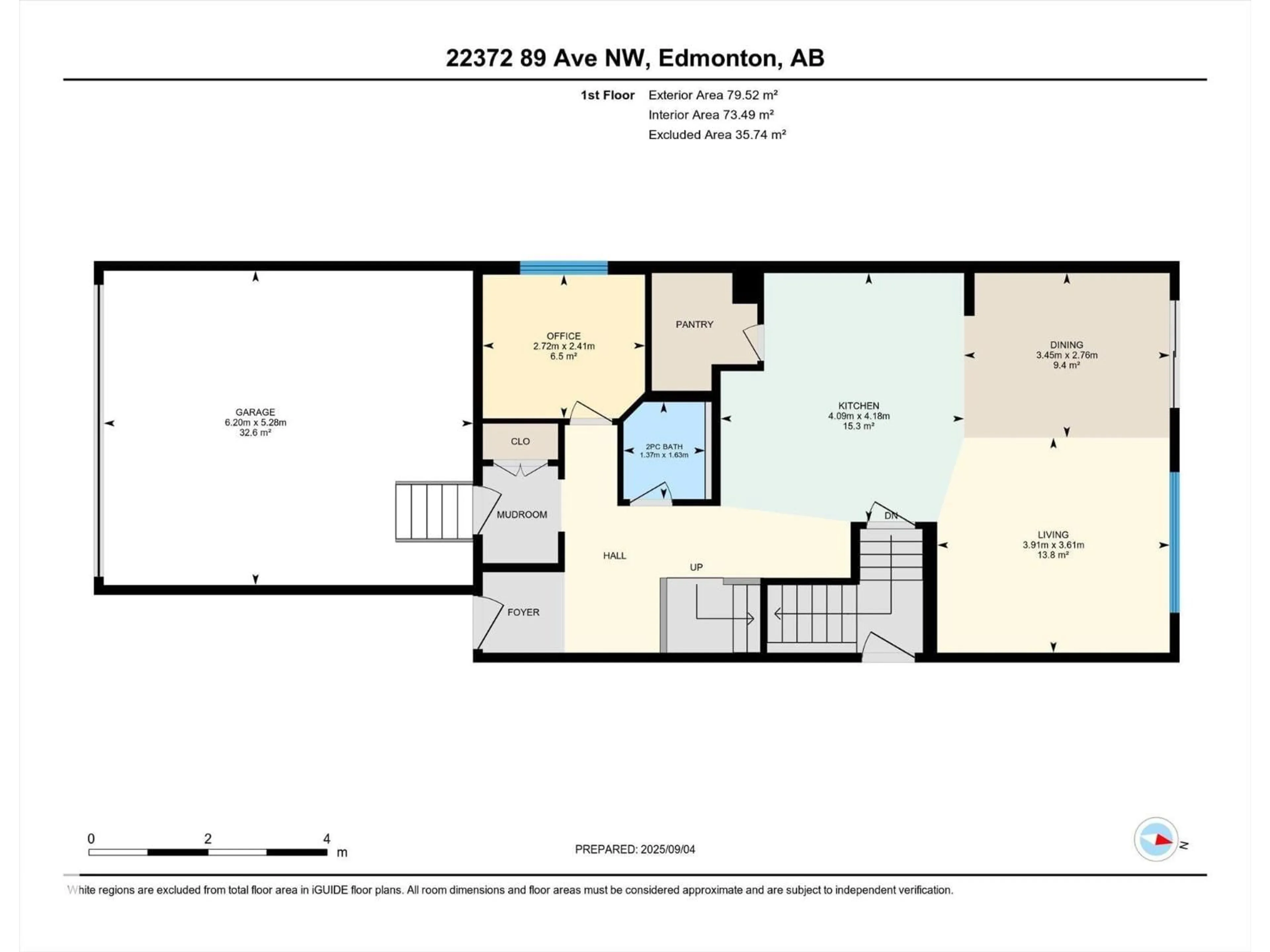 Floor plan for 22372 89 AV, Edmonton Alberta T5T7X2