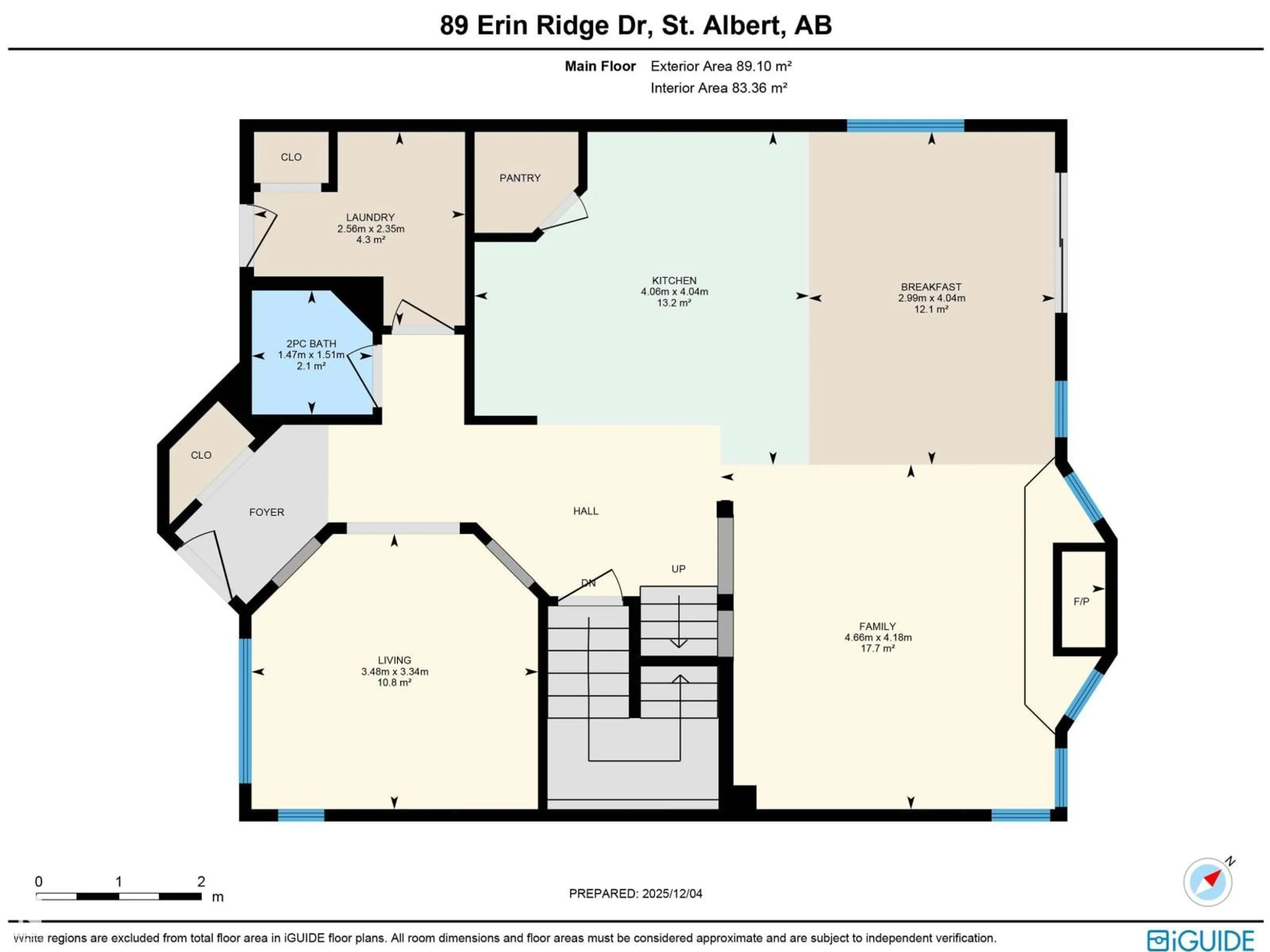 Floor plan for 89 ERIN RIDGE DR, St. Albert Alberta T8N2B8