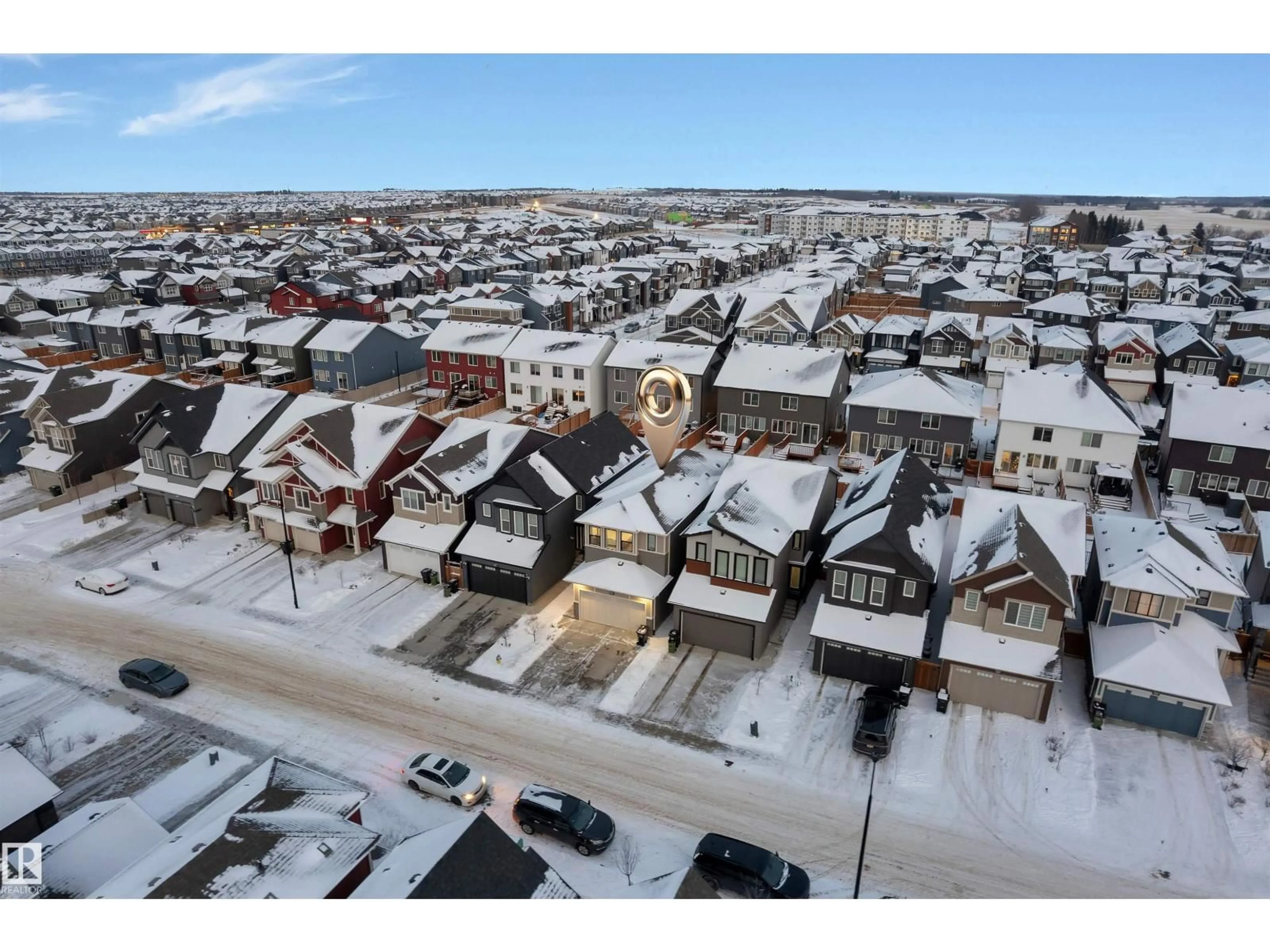 A pic from outside/outdoor area/front of a property/back of a property/a pic from drone, street for CI SW - 1632 PLUM CIRCLE, Edmonton Alberta T6X2X1